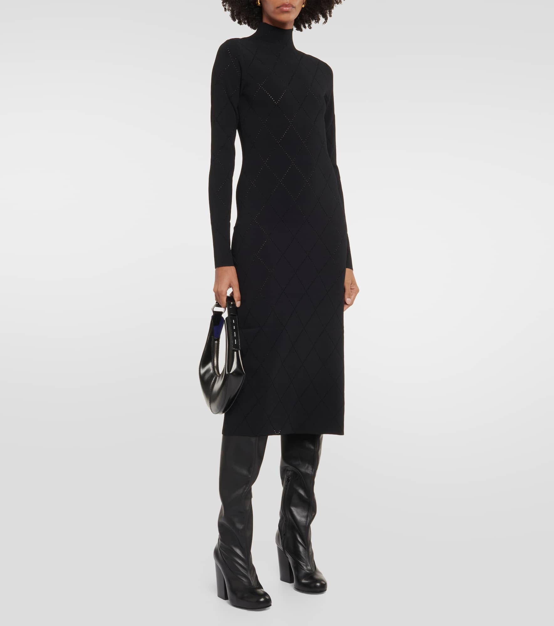 White Label turtleneck midi dress - 2