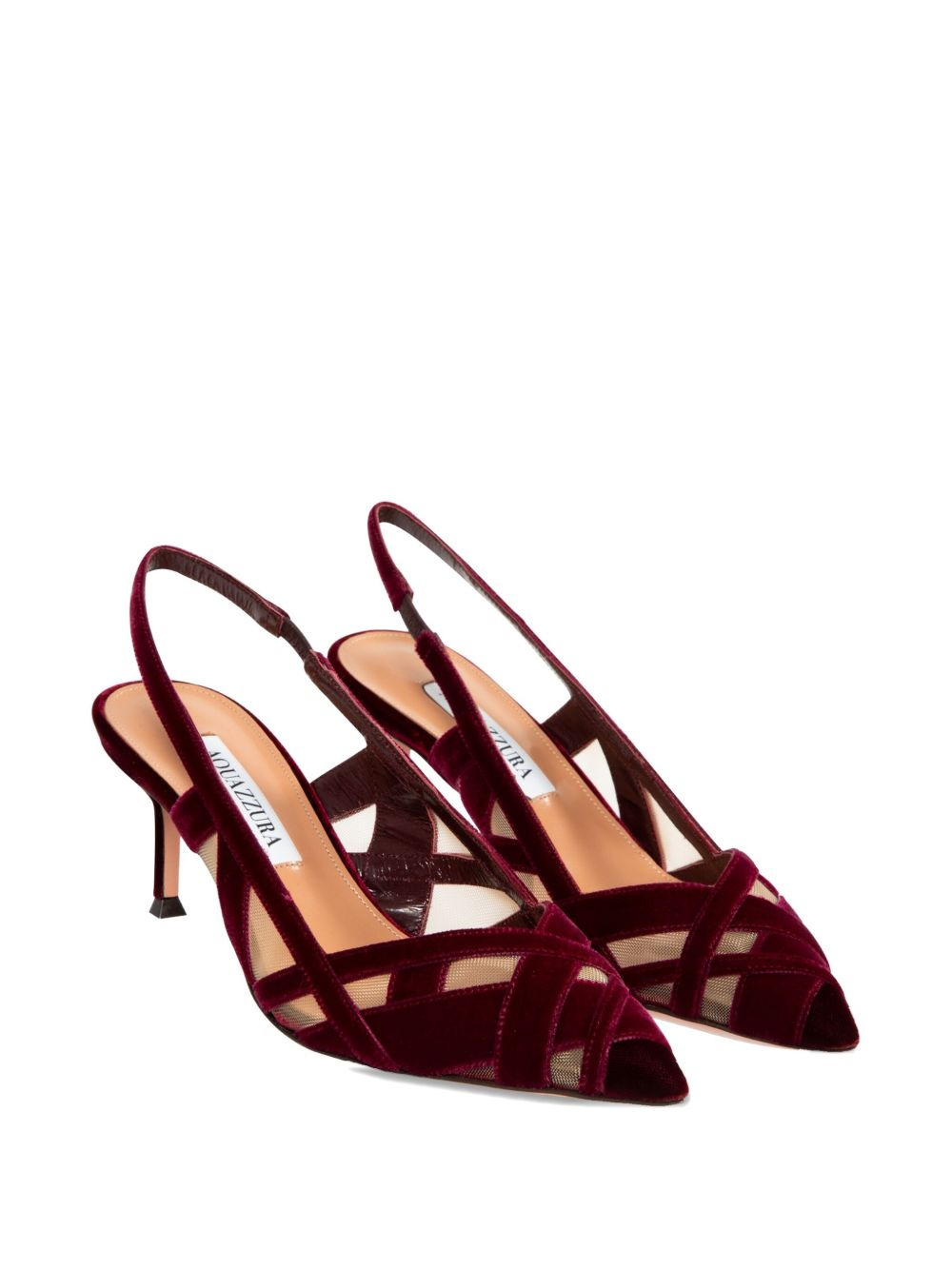 65mm slingback velvet pumps - 2