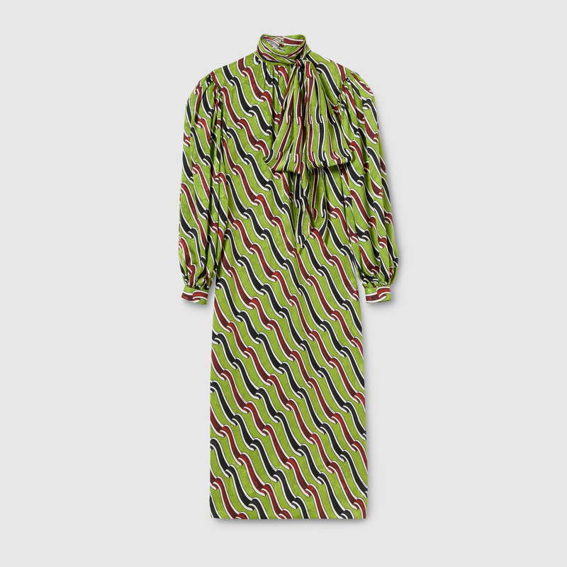 Printed silk dress 1