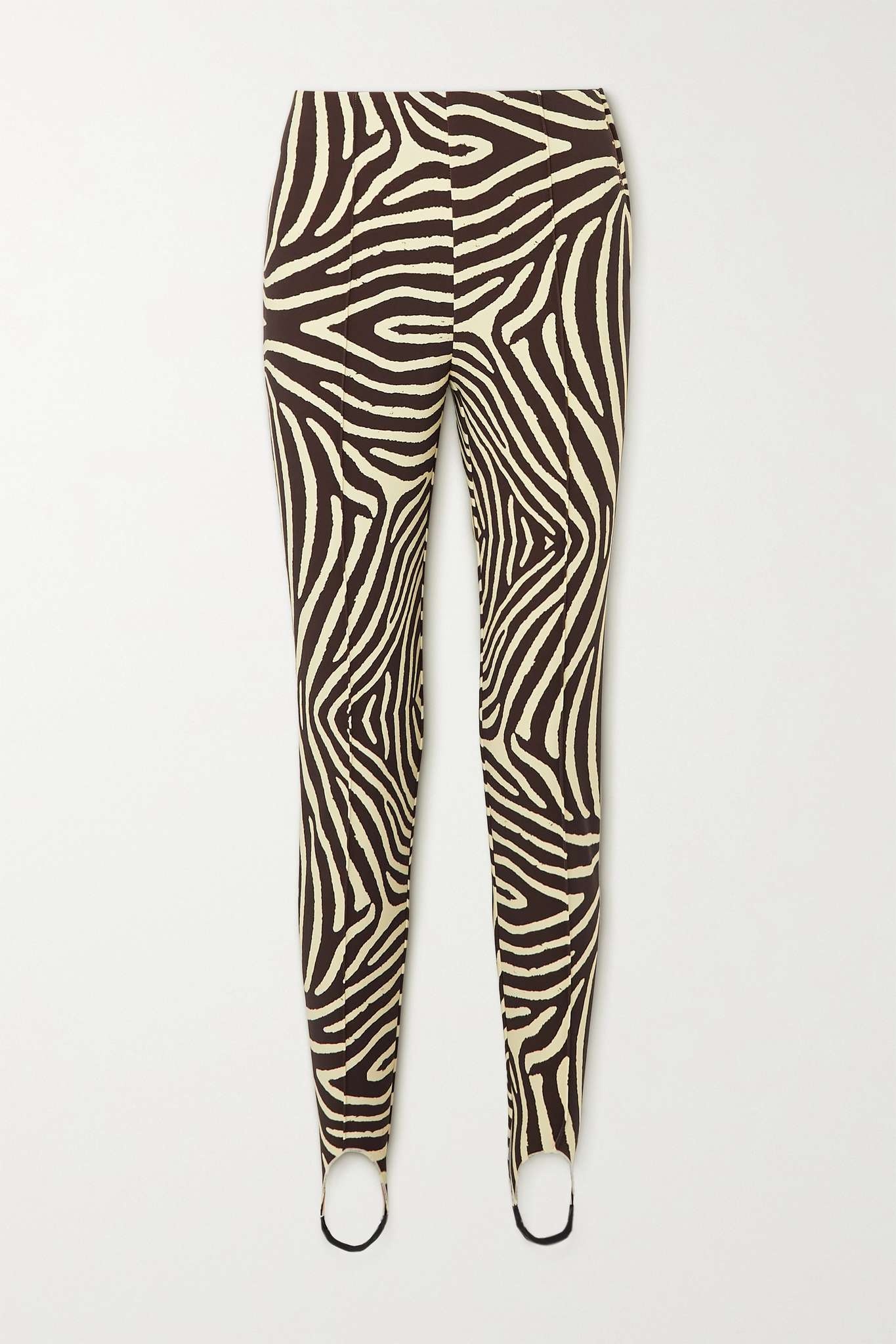 Elaine zebra-print stretch stirrup ski pants - 1