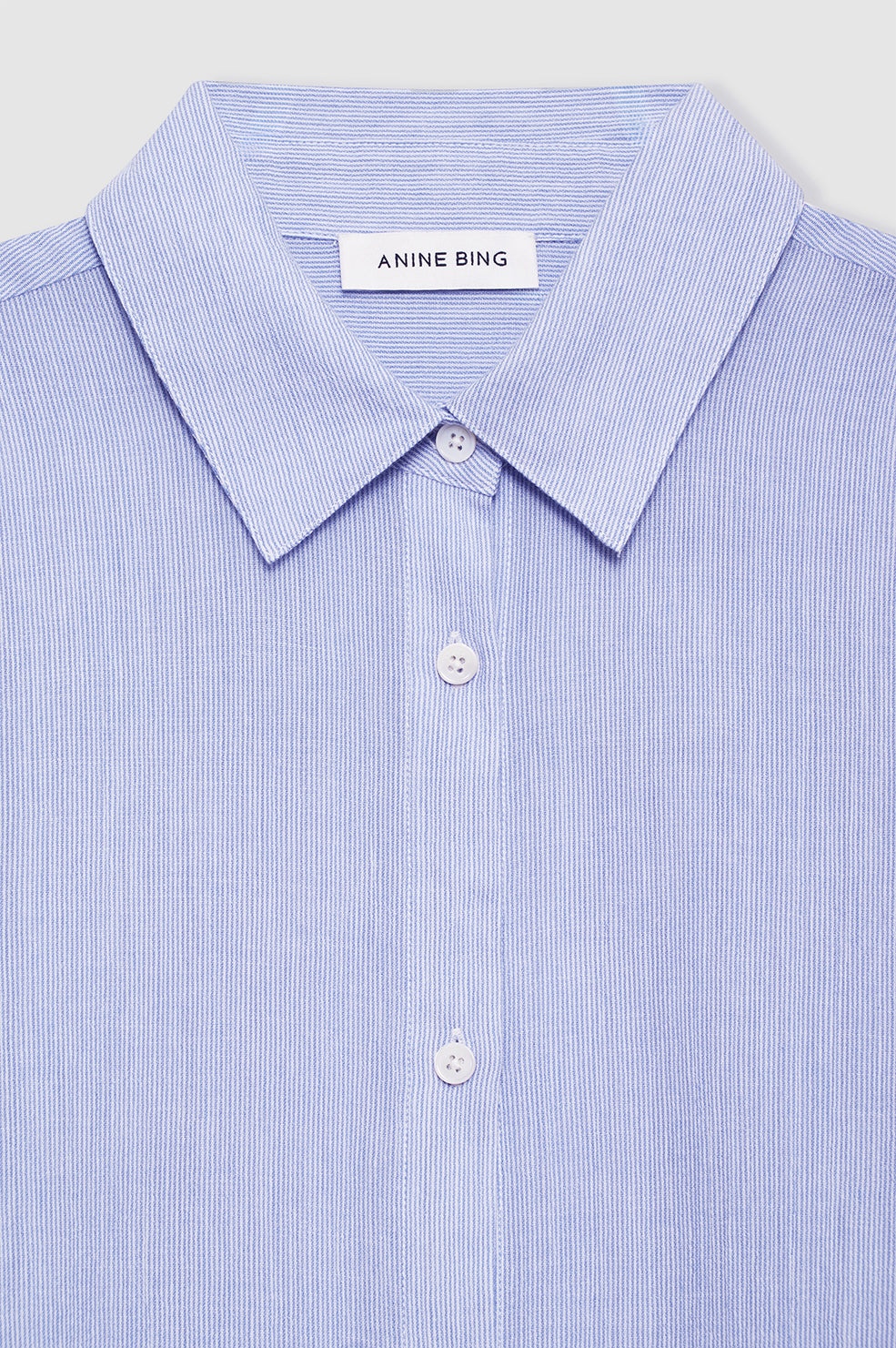 Plaza Shirt - Blue And White Mini Stripe - 4