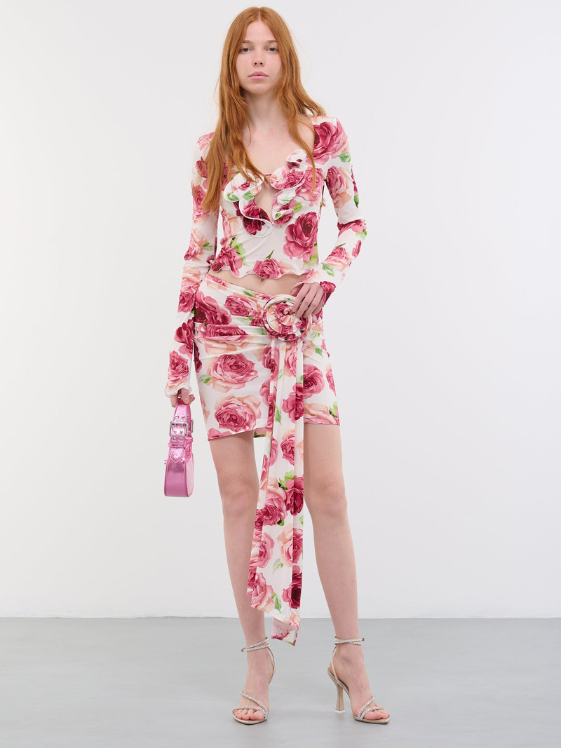 MAGDA BUTRYM 3D Rose Mini Skirt outlook
