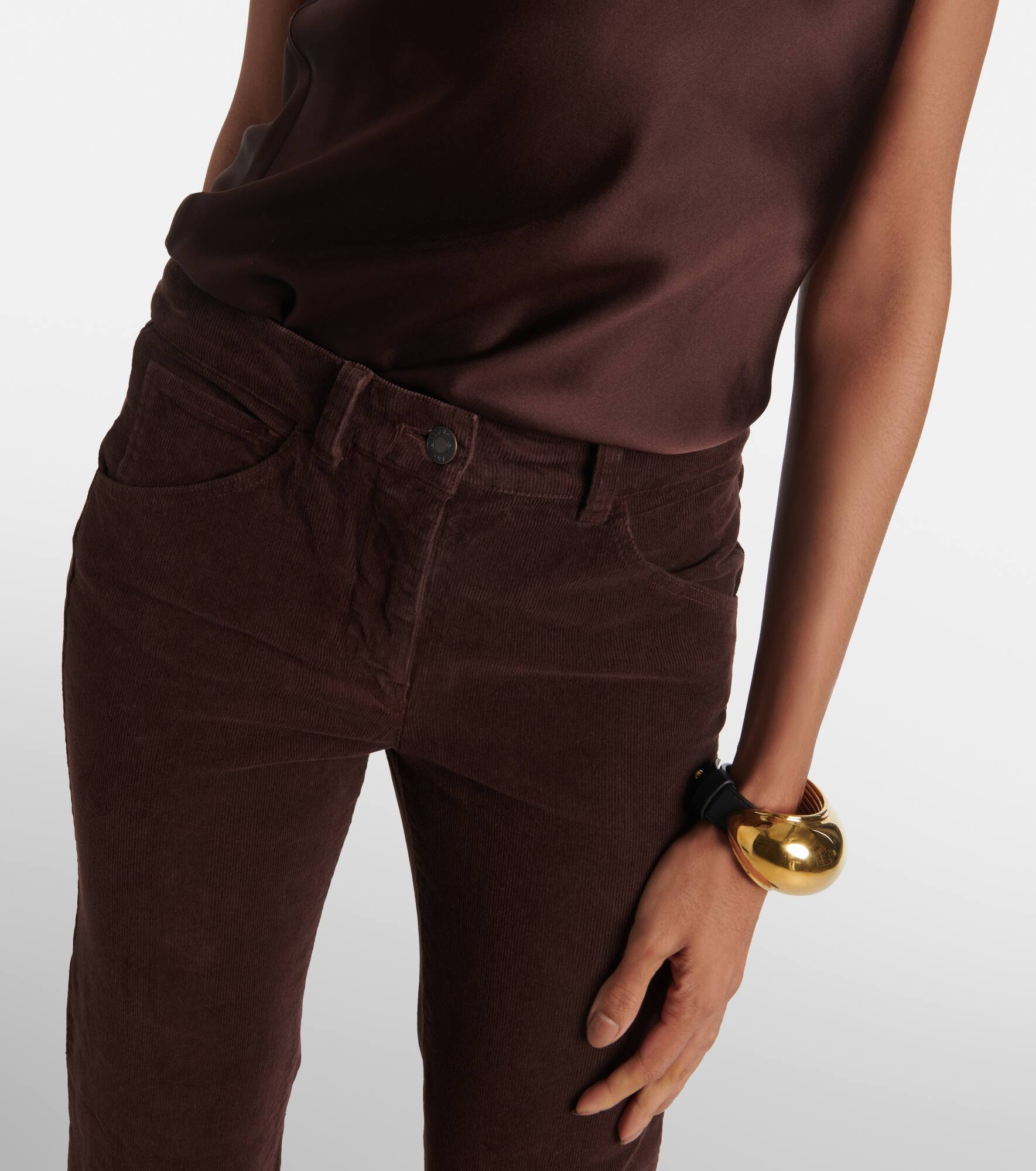 Celia corduroy straight pants - 4