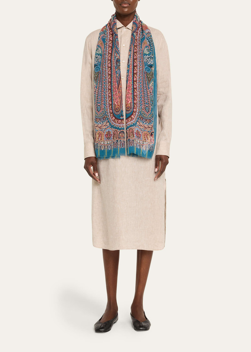 Etro Boheme Paisley Silk Scarf outlook