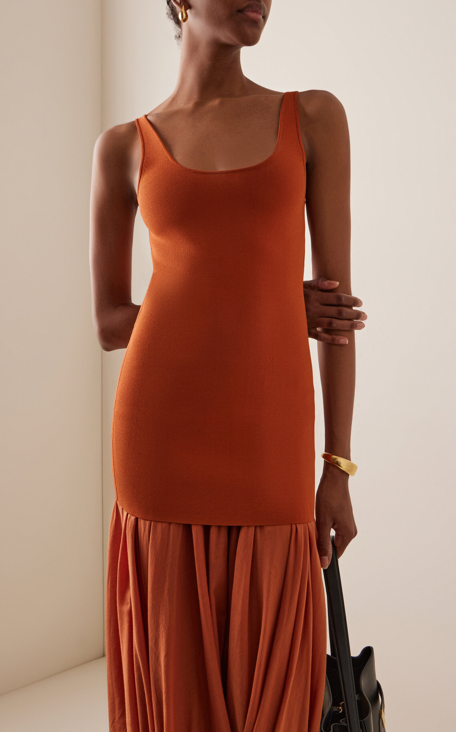 Cocoon Jersey Dress orange - 3