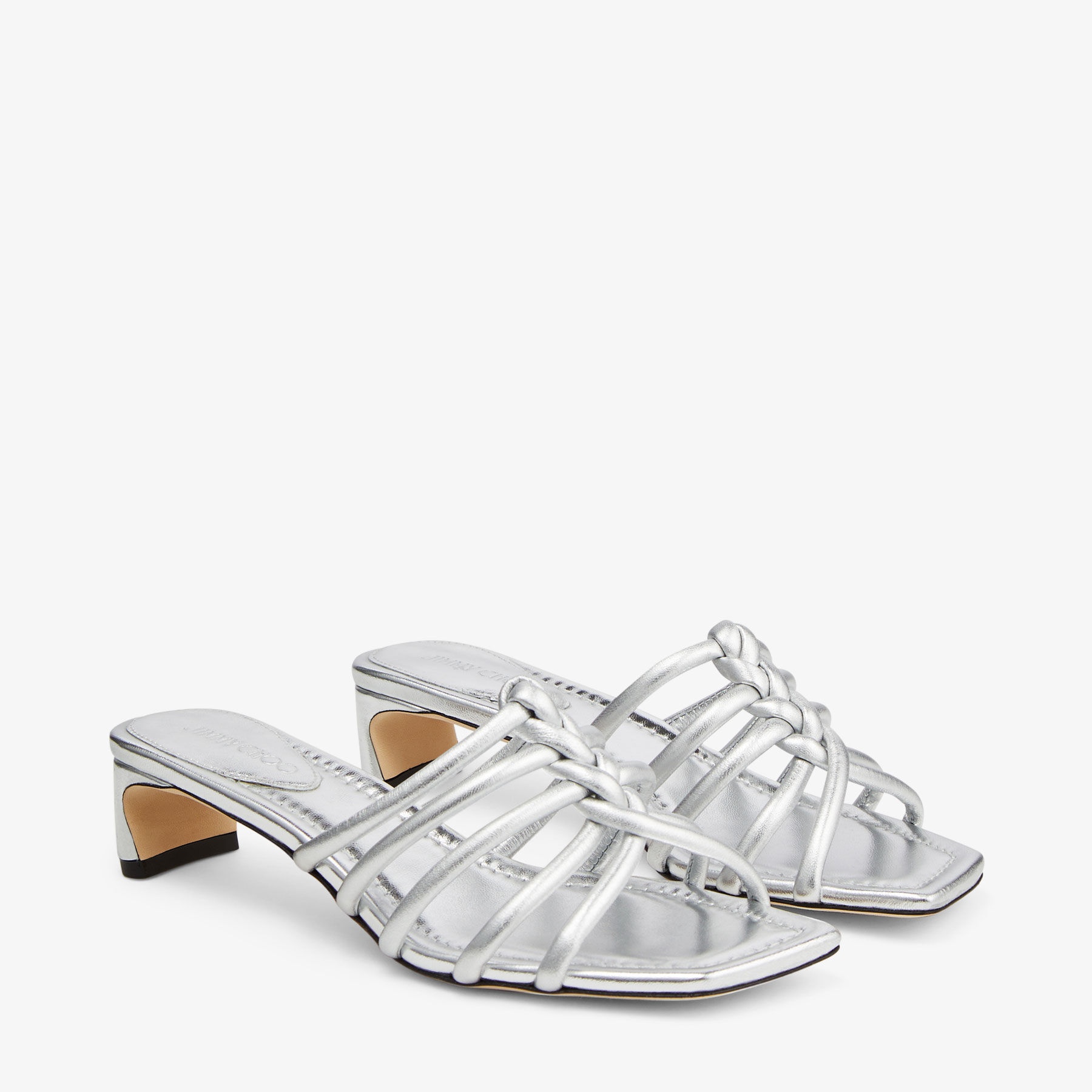 Carmel 35
Silver Metallic Leather Mules - 3