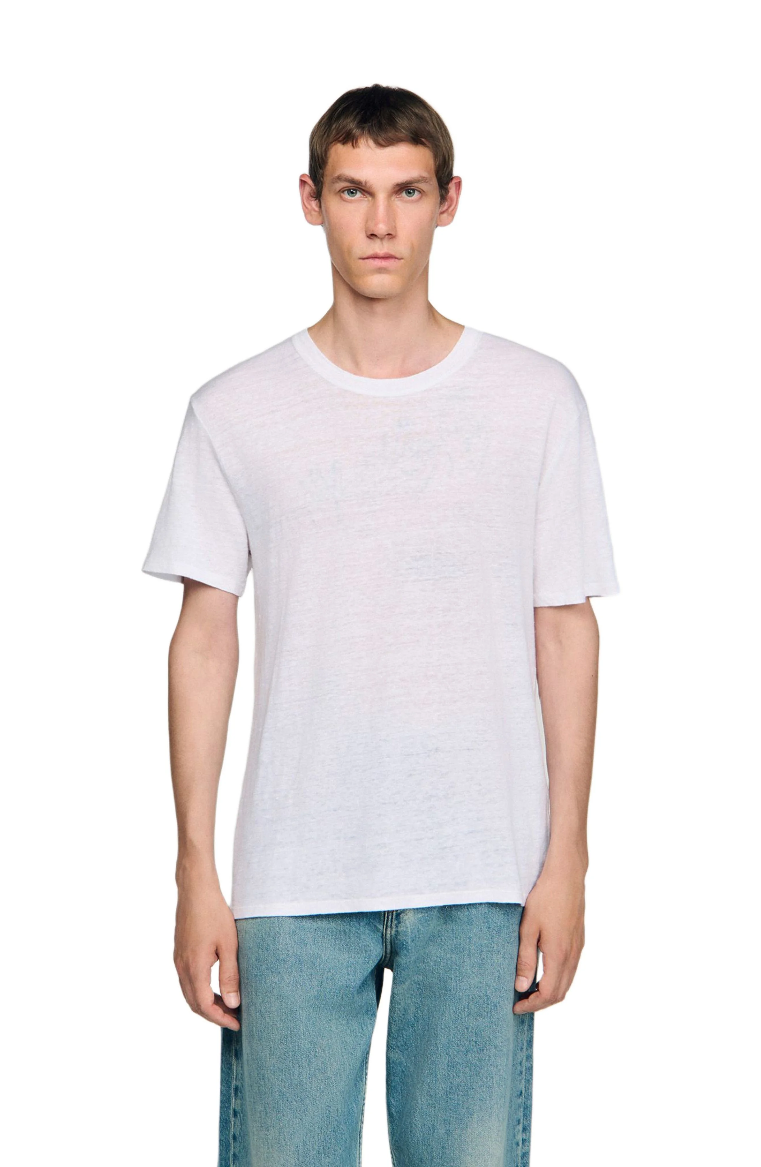 Clash Linen Crewneck T-Shirt - 1