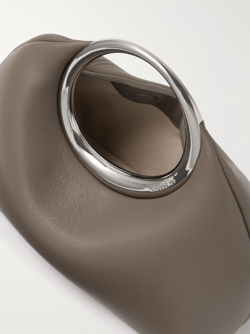 The Calino small leather tote Taupe 5