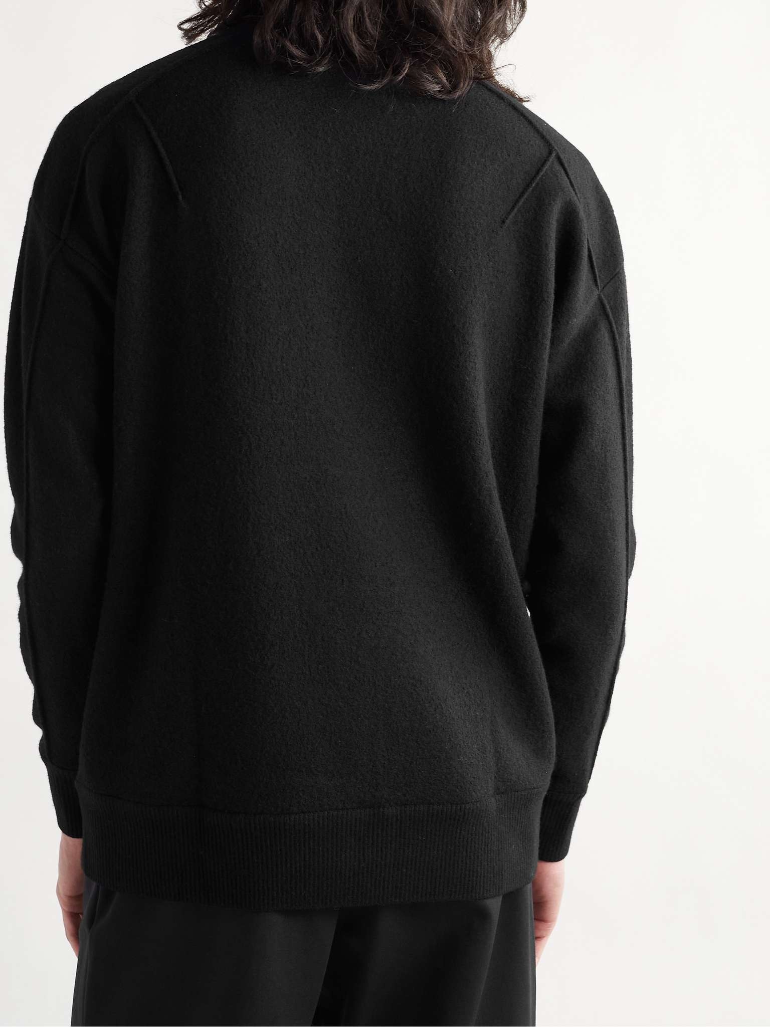 Logo-Embossed Wool Half-Zip Sweater - 4