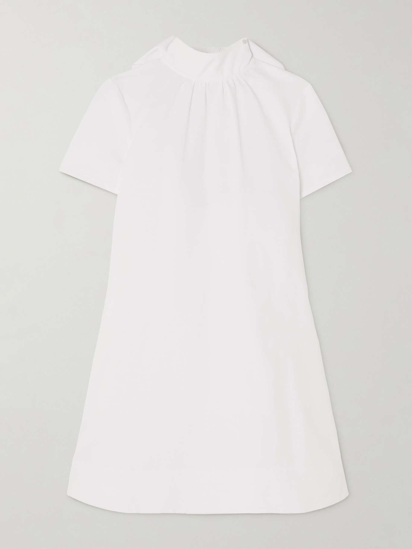 Ilana open-back cotton-blend faille turtleneck mini dress - 1