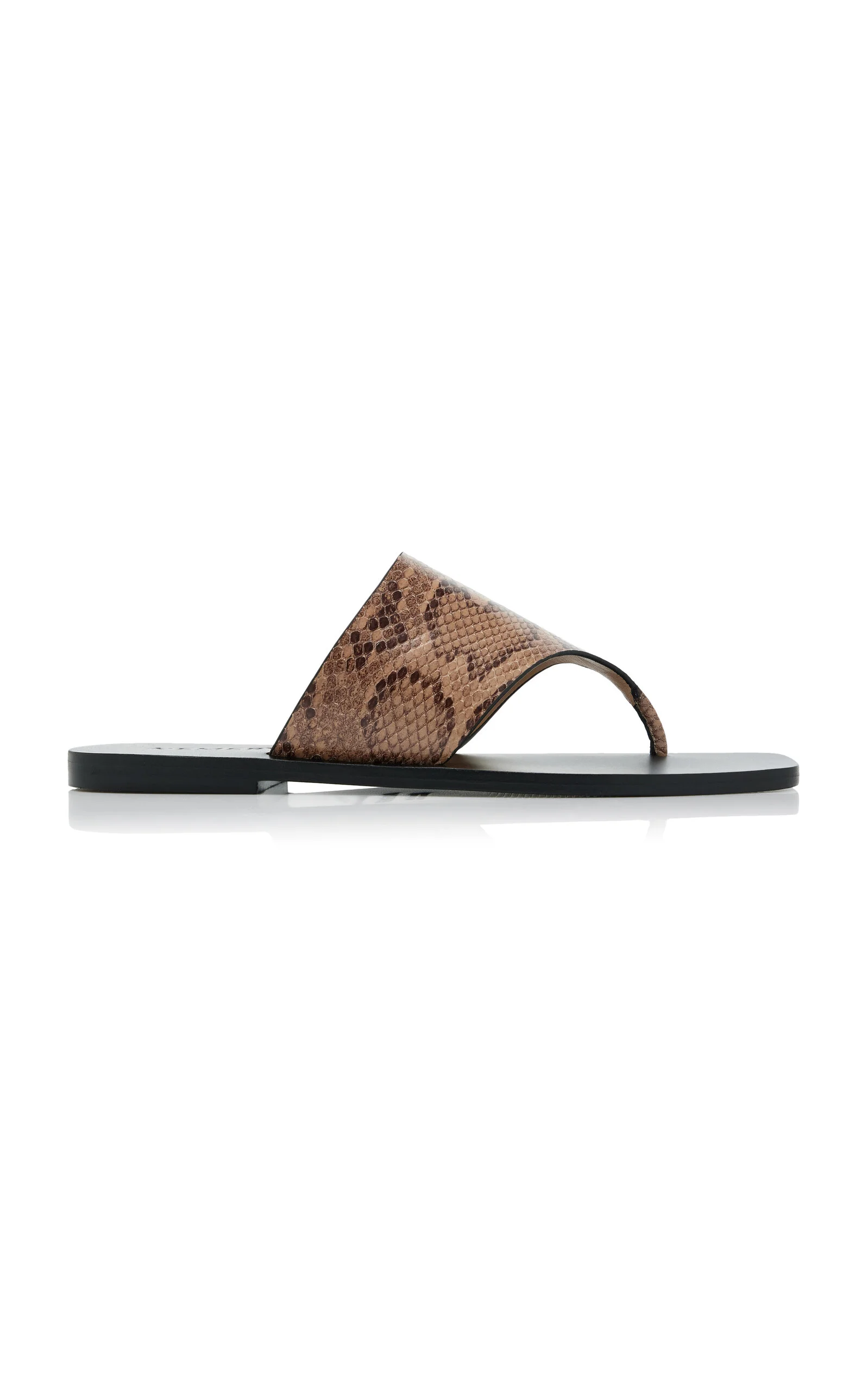Paton Snake-Effect Leather Sandals animal - 1