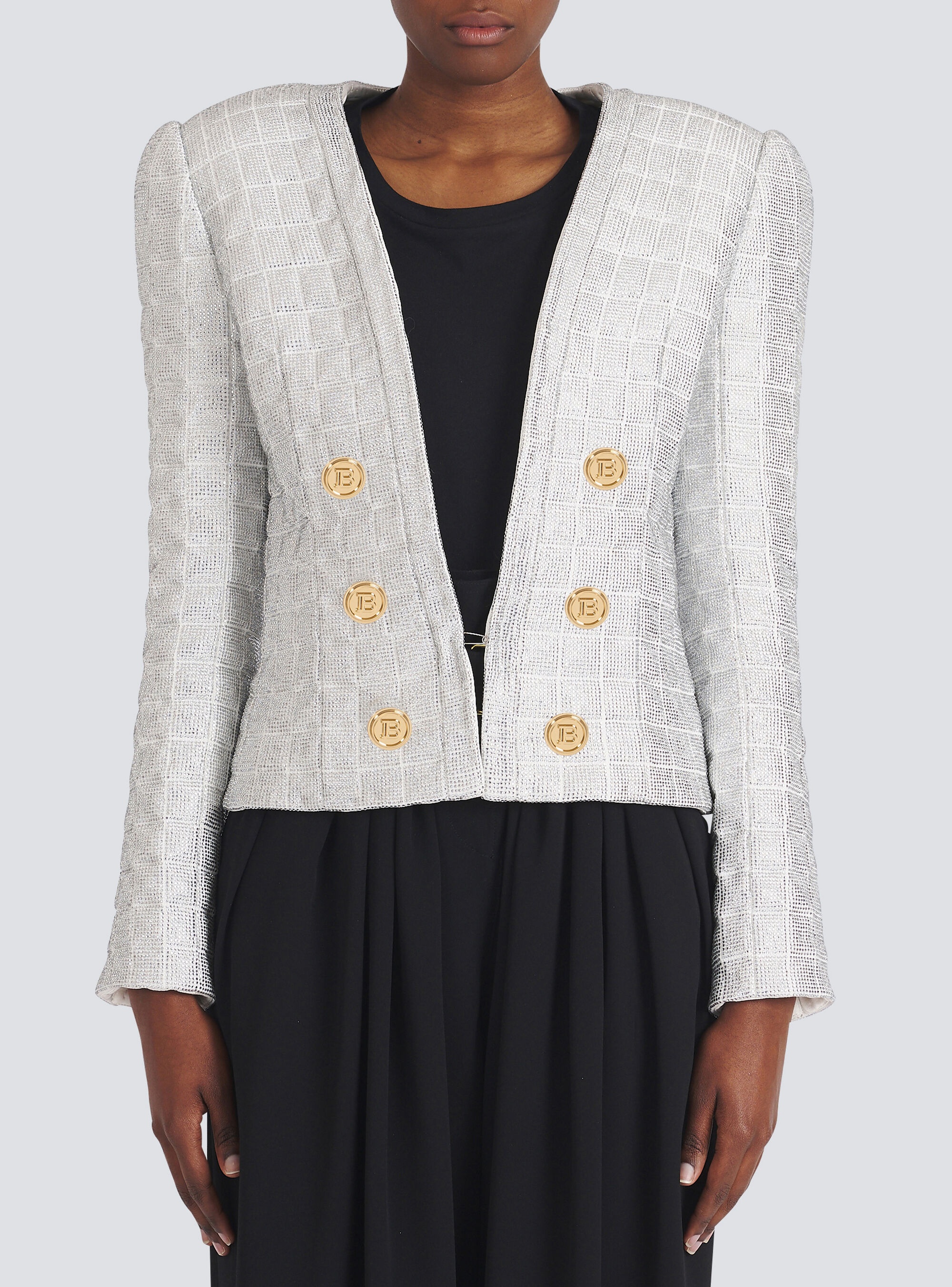 Quilted jacket with strass - 6