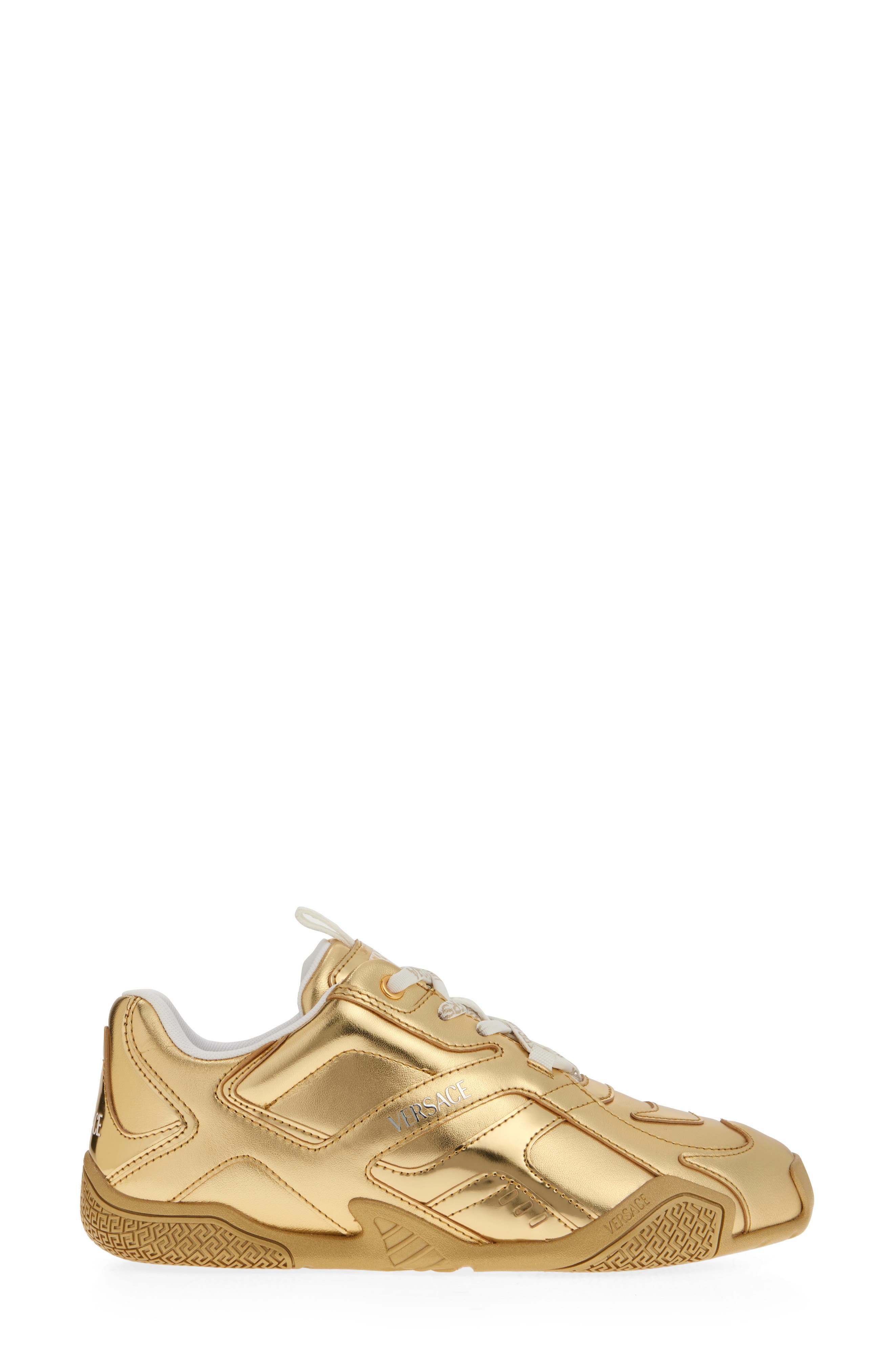 Versace Galaxia Metallic Leather Sneaker in Gold at Nordstrom - 3