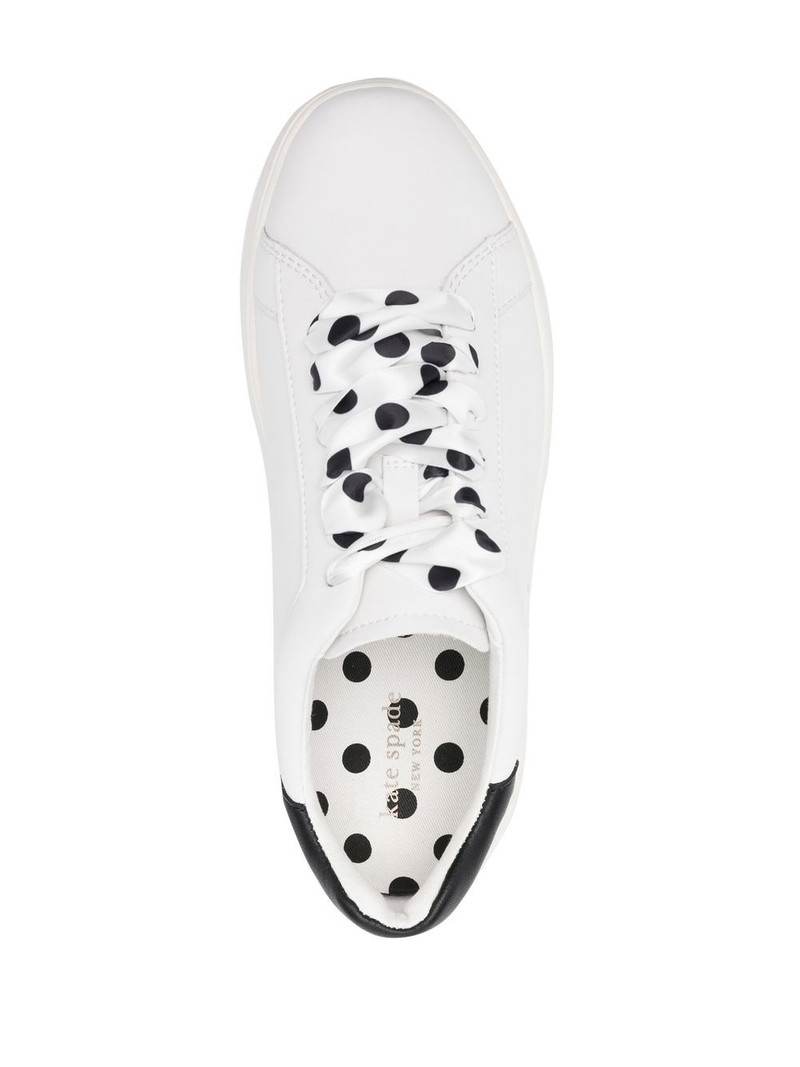 polka-dot lace leather sneakers 4