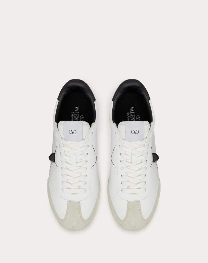 STUD AROUND LOW-TOP CALFSKIN AND NAPPA LEATHER SNEAKER 4