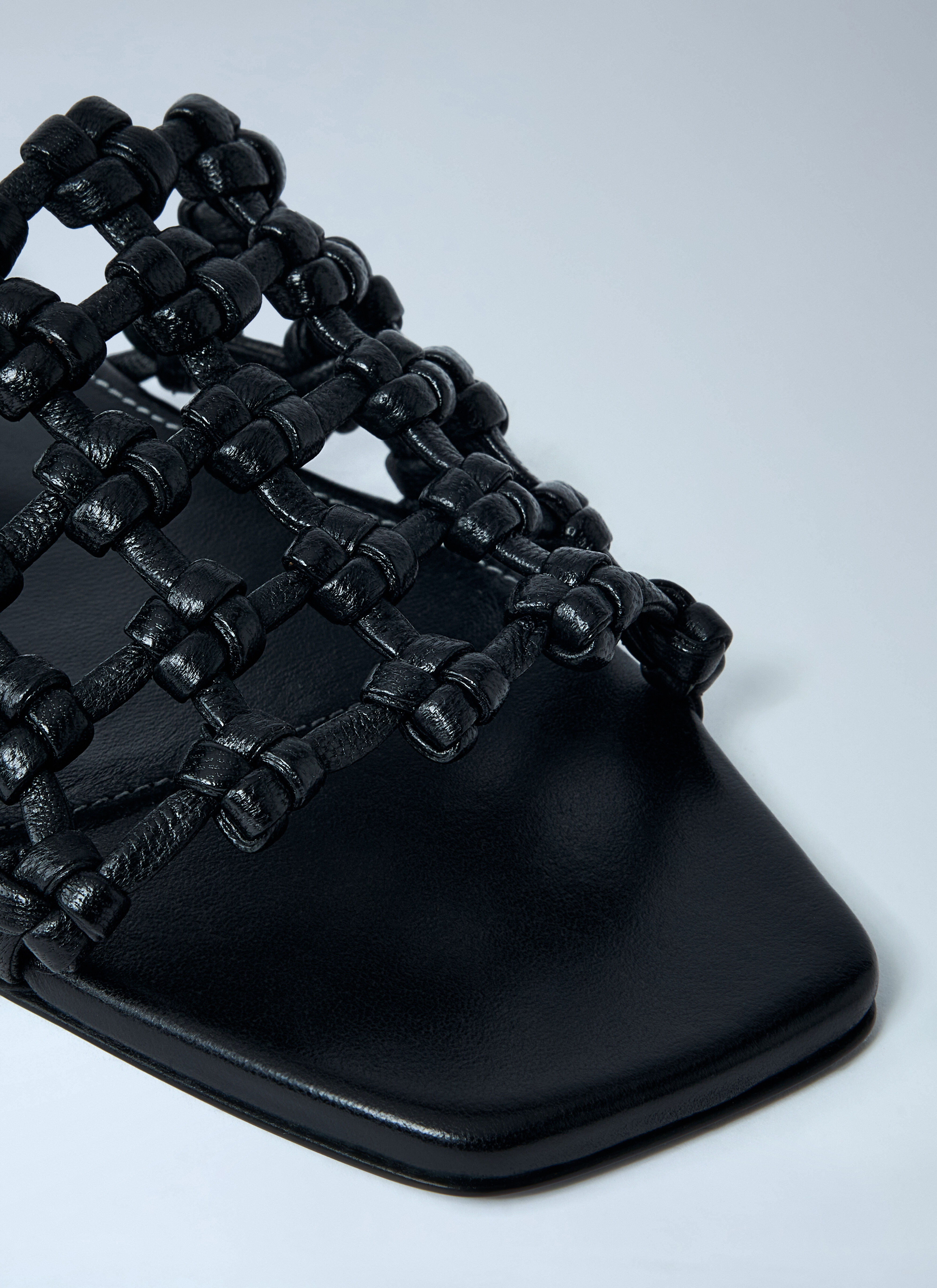 Braided Leather Slides - 3