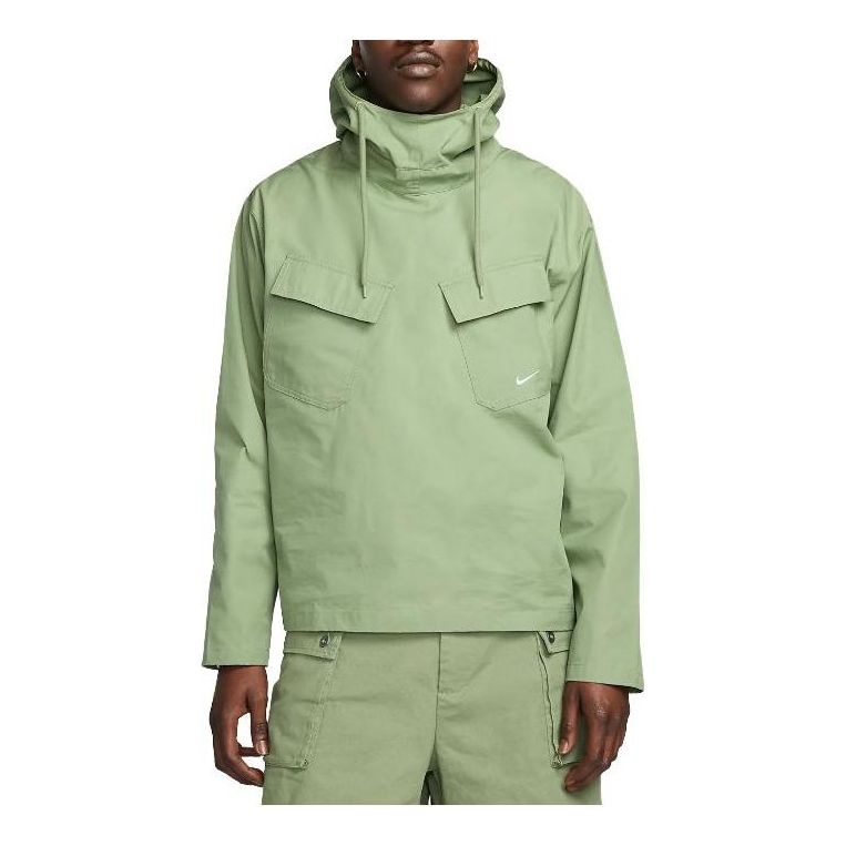 Nike Life Woven Pullover Field Jacket 'Oil Green' DX0718-386 - 1