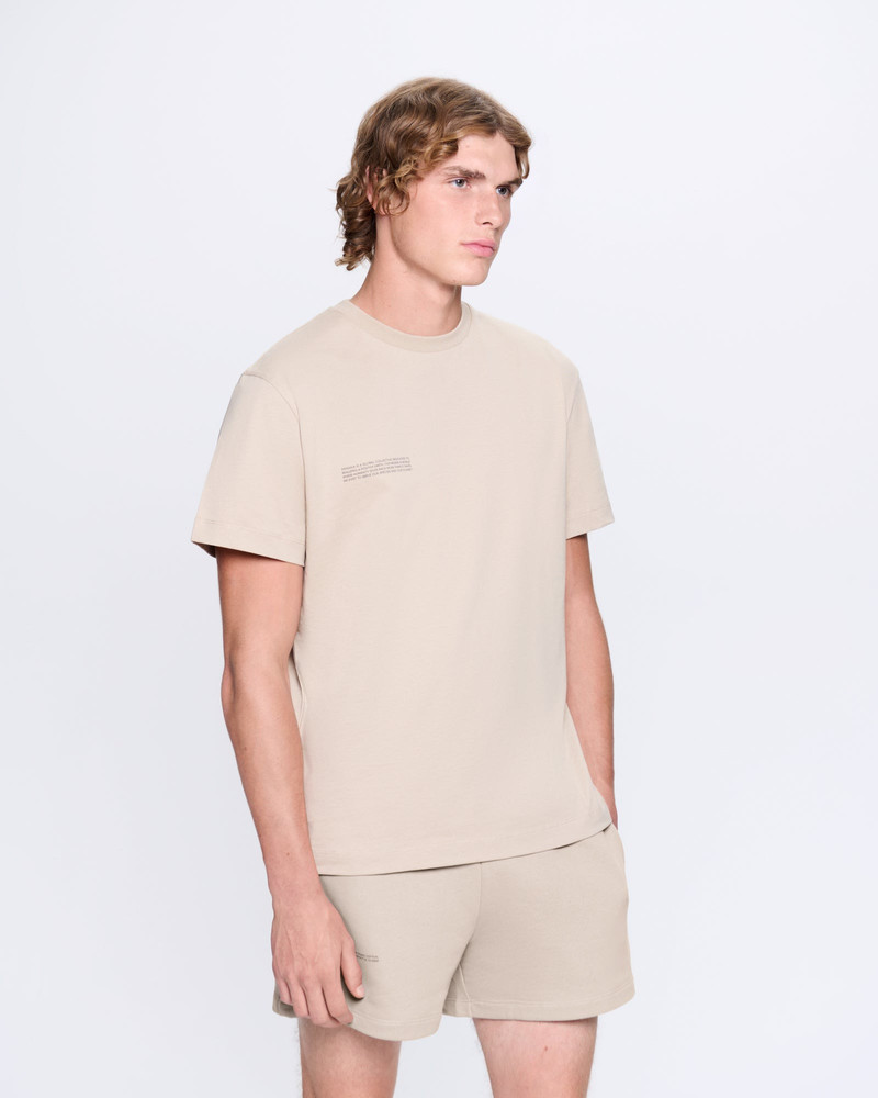 PANGAIA Mens 365 Midweight T-shirt - Stone outlook