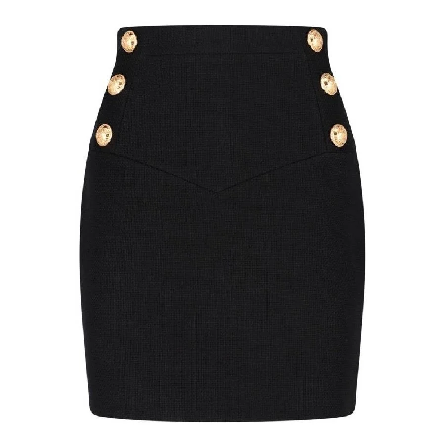 Balmain Button Embellished Mini Skirt - 1