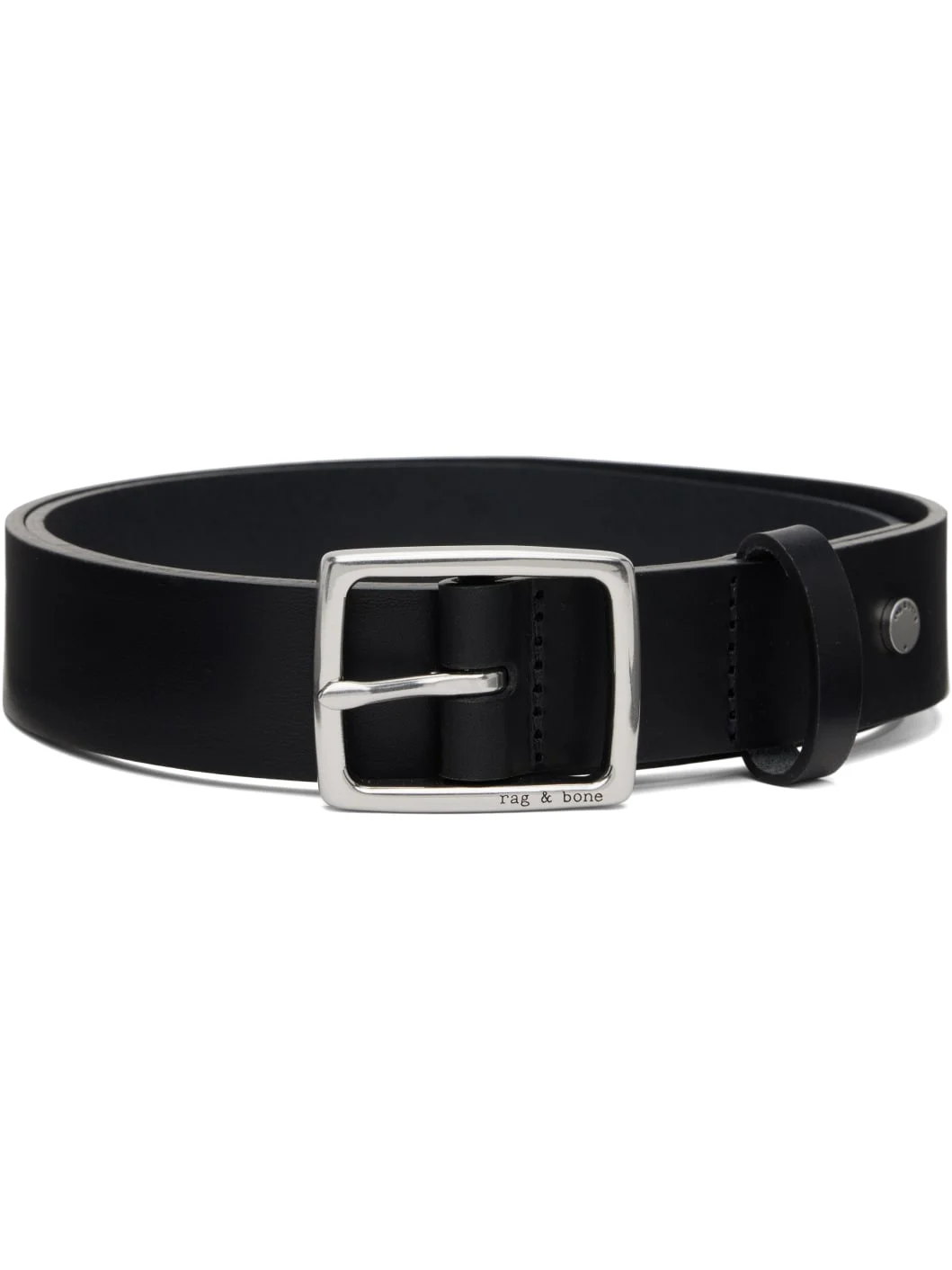 Black Leather Boyfriend Belt - 1