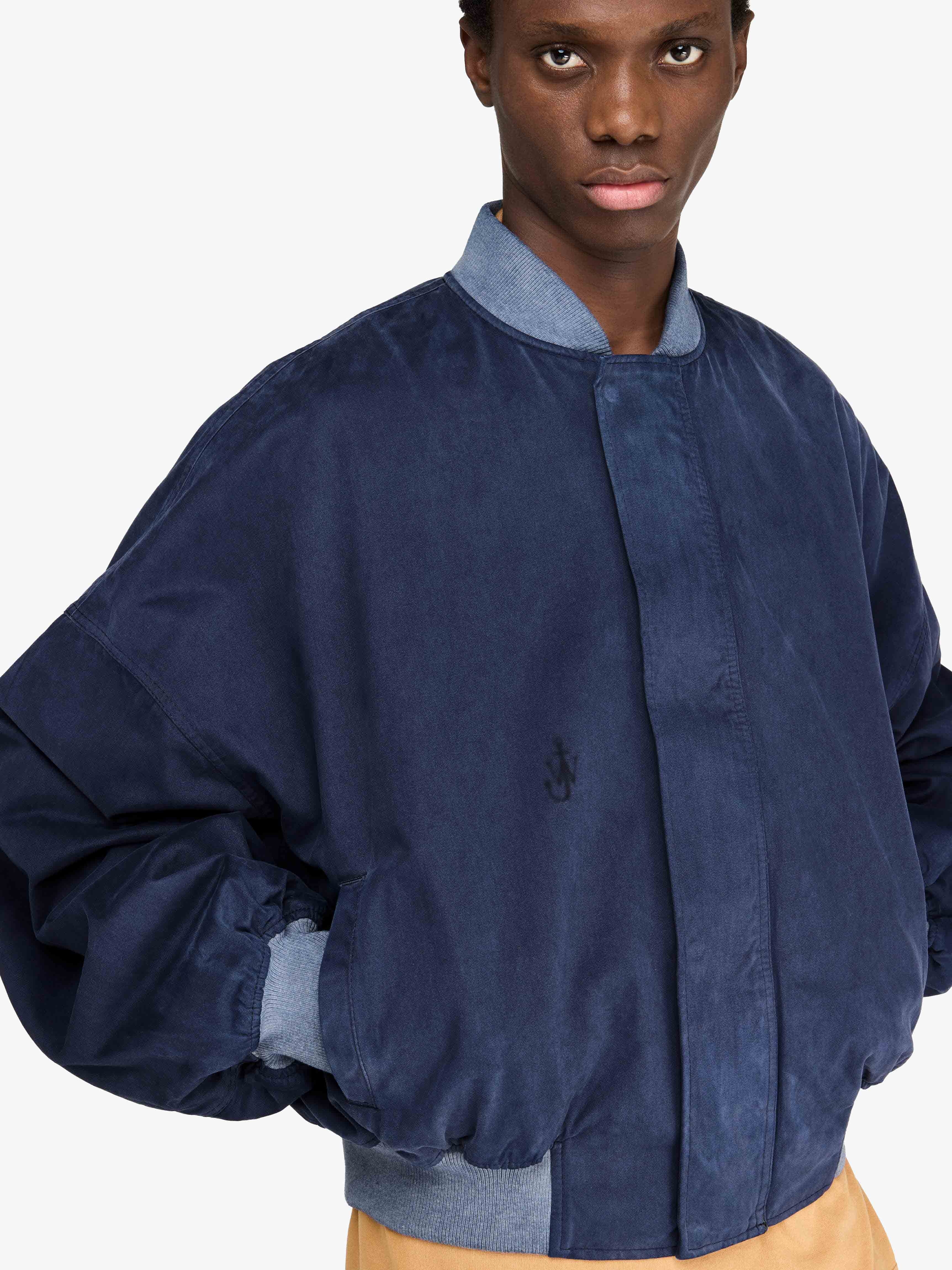RELAXED COTTON BOMBER JACKET - 5