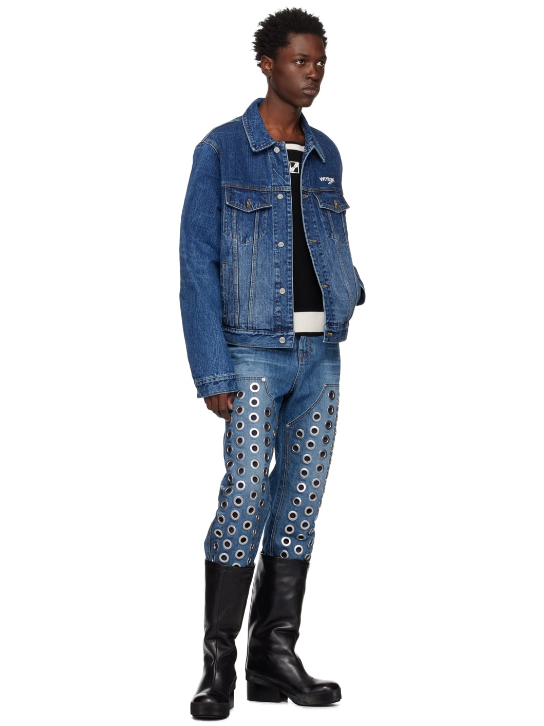 Blue Faded Denim Jacket - 4