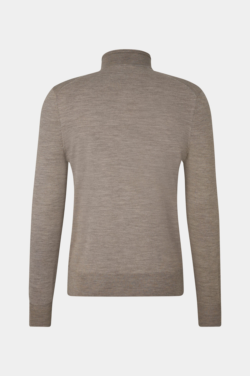 BOGNER Jouri half-zippered sweater in Taupe outlook