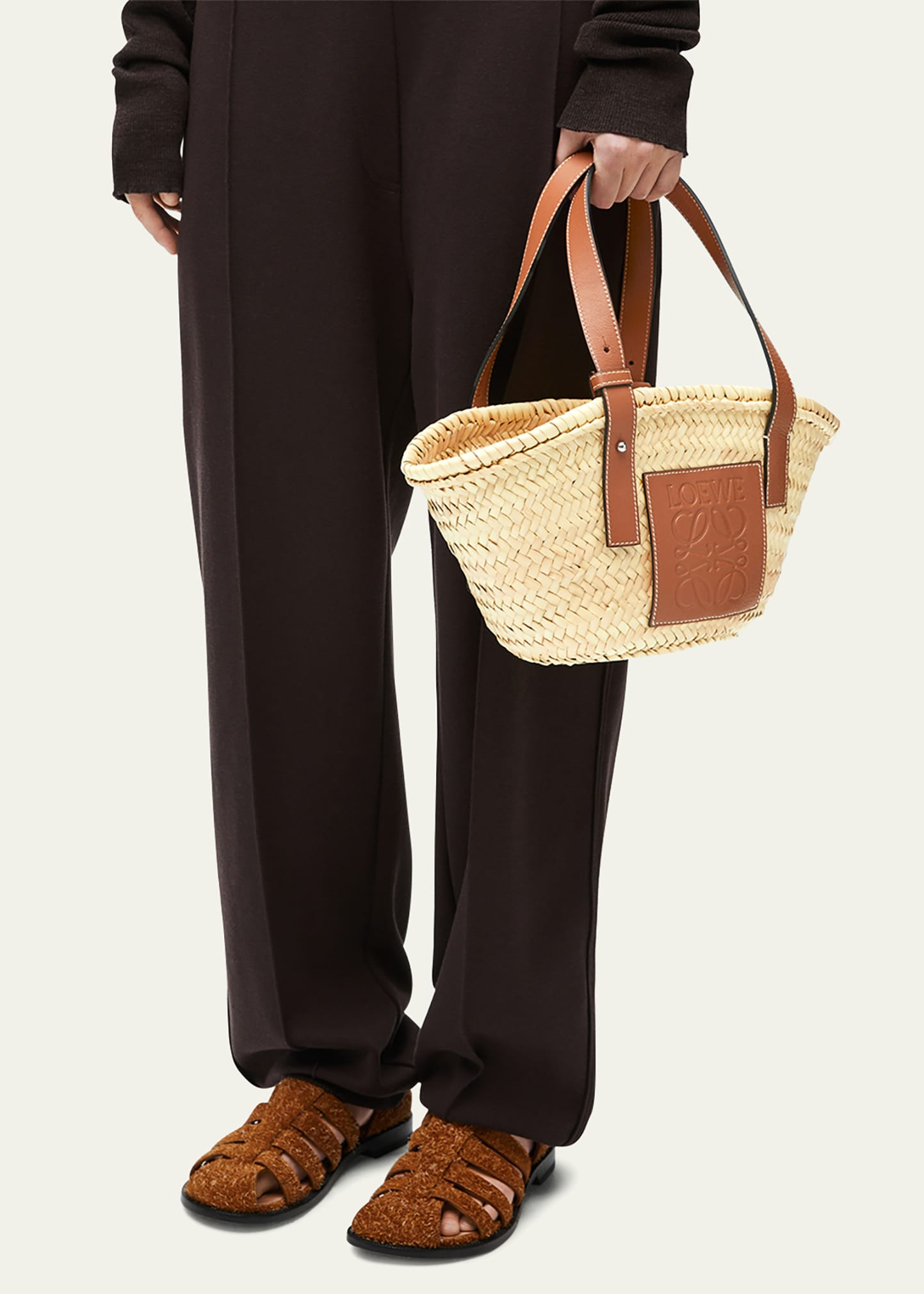 Basket Small Palm Tote Bag - 6