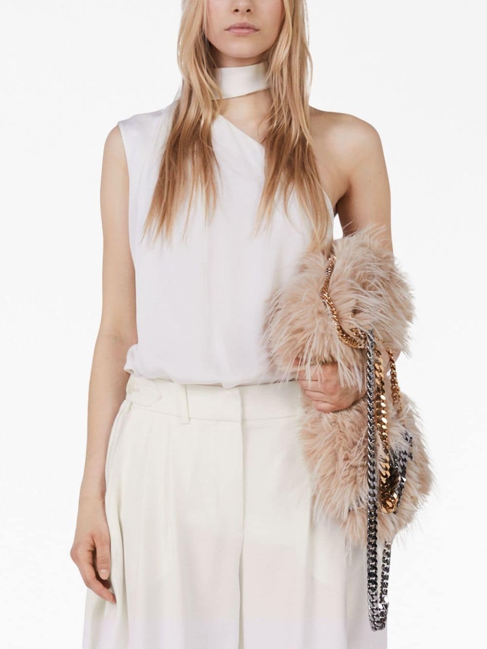 pleated wide-leg wool trousers - 4