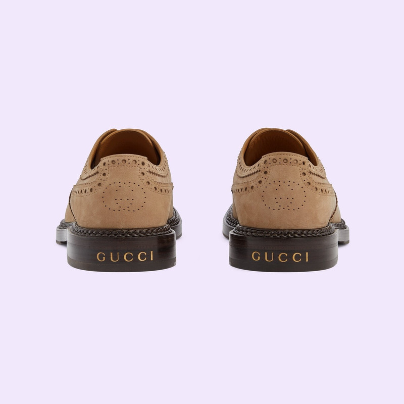 GUCCI Men's lace-up shoe with brogue details outlook
