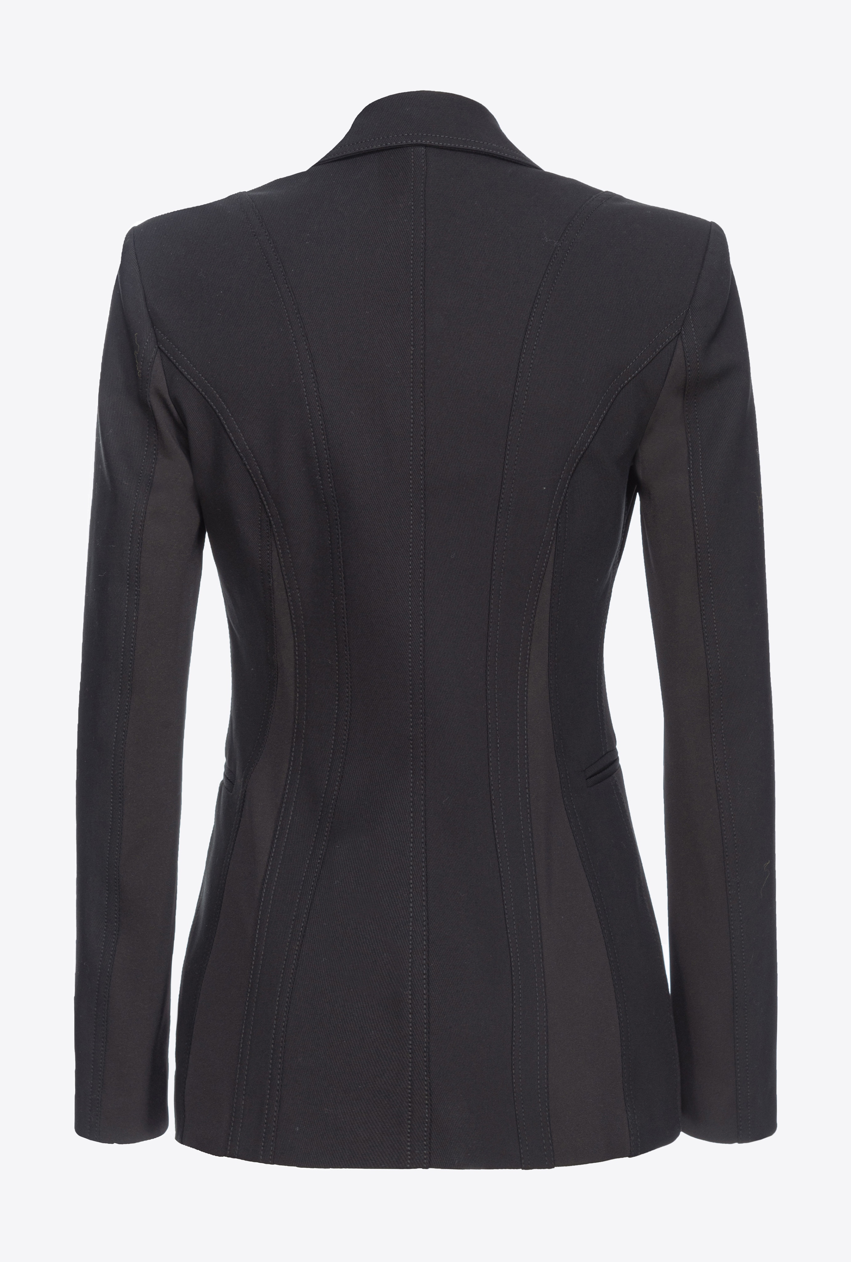 DUAL-FABRIC SINGLE-BREASTED BLAZER - 2