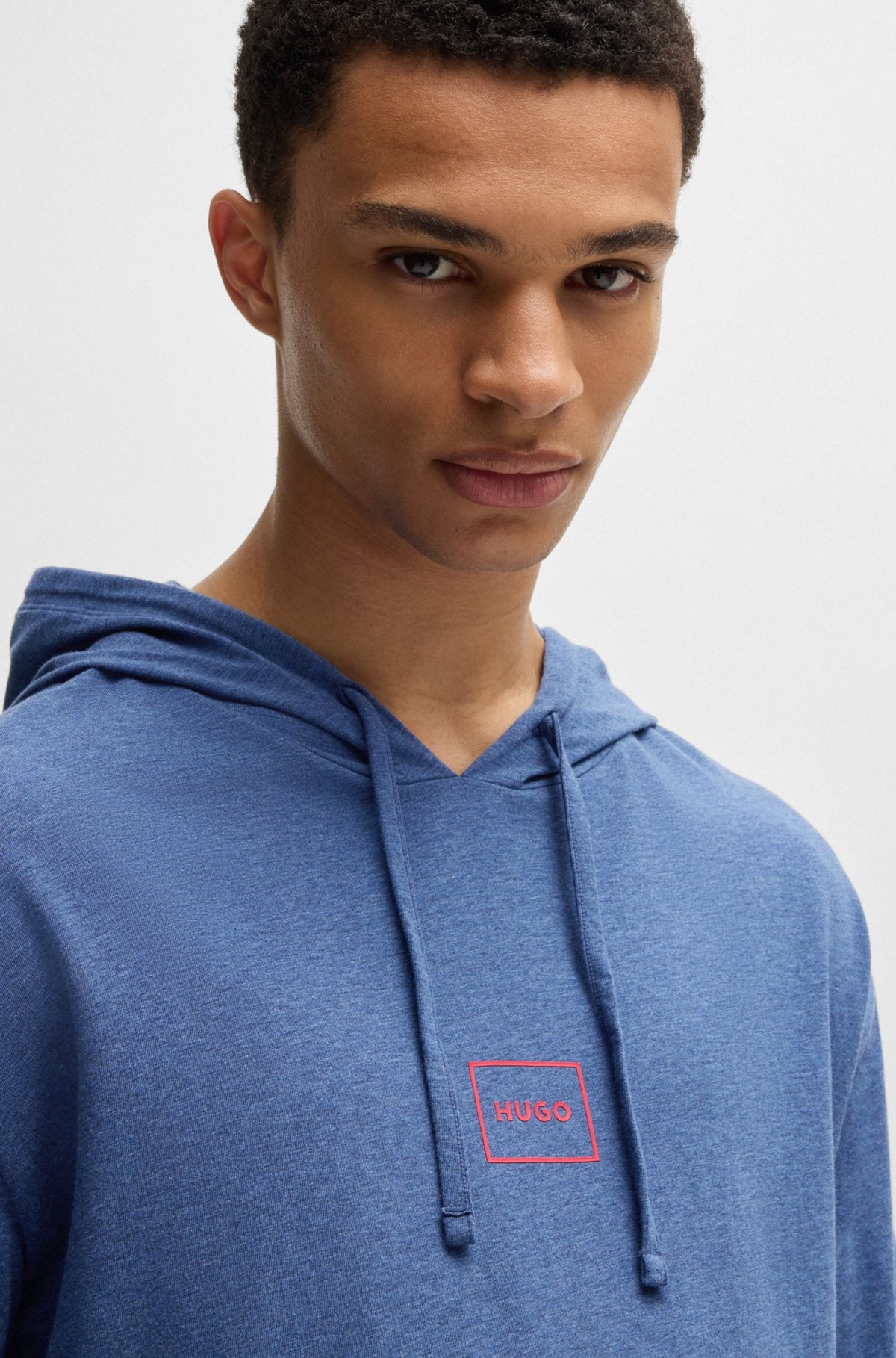 STRETCH-COTTON RELAXED-FIT HOODIE WITH LOGO PRINT - 5