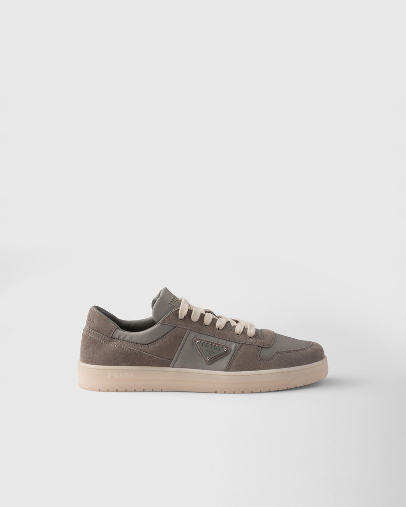 Prada Downtown Re-Nylon and suede sneakers outlook