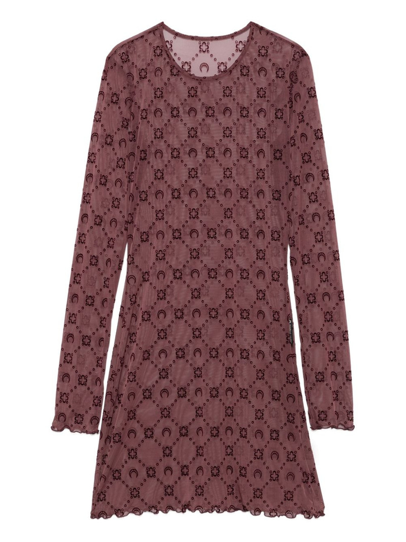 long-sleeve patterned mini dress 1
