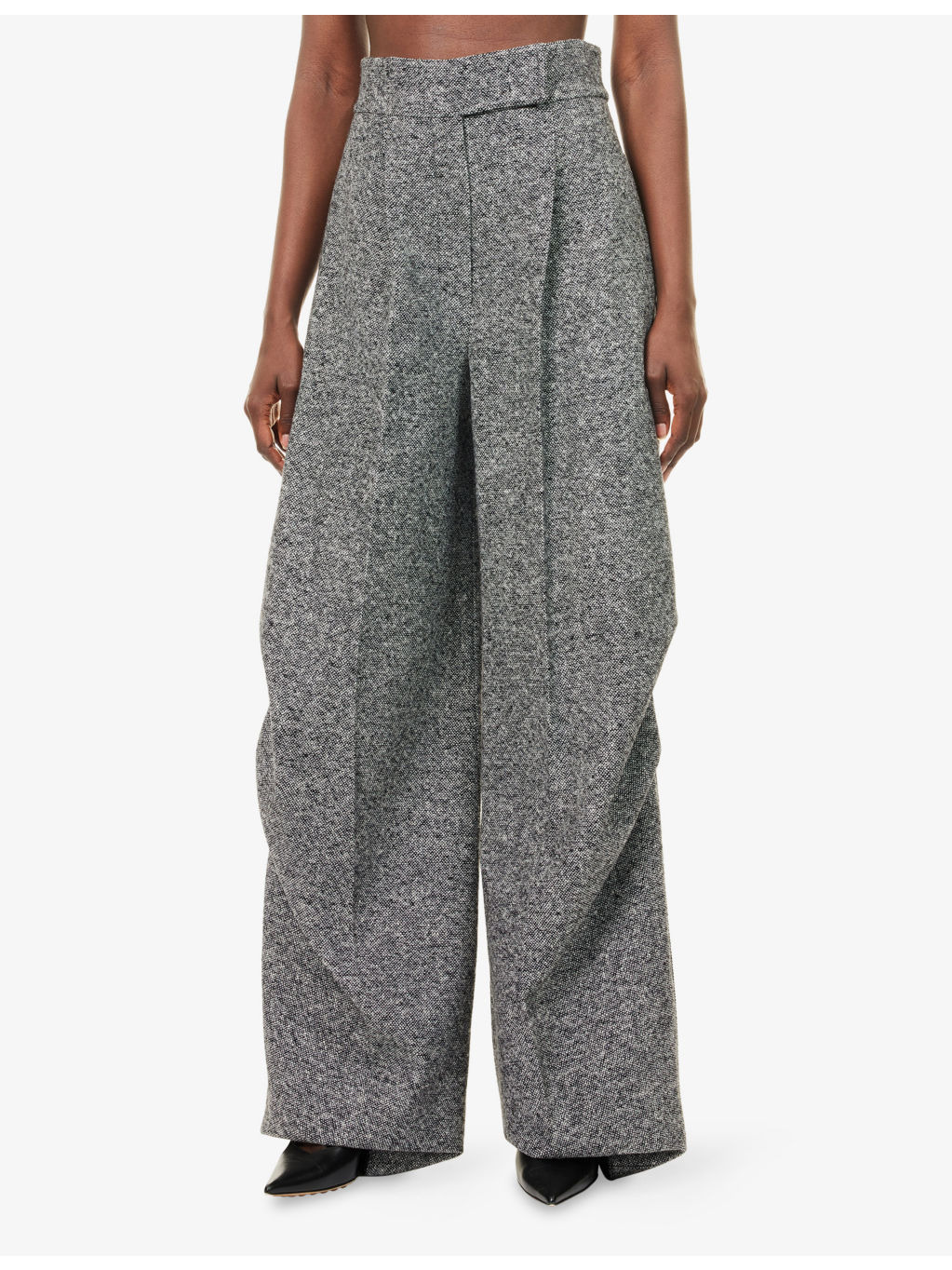 Simone Wide-Leg Wool-And-Silk Trousers - 3