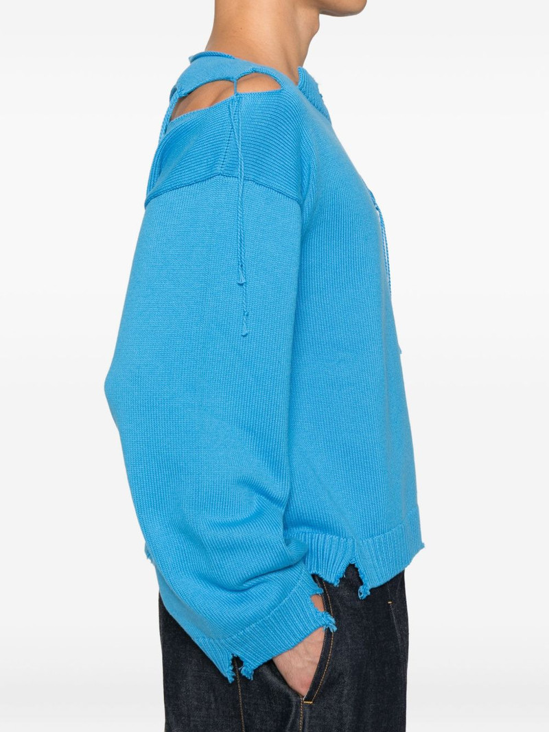 patch-detail distressed-effect sweater 5
