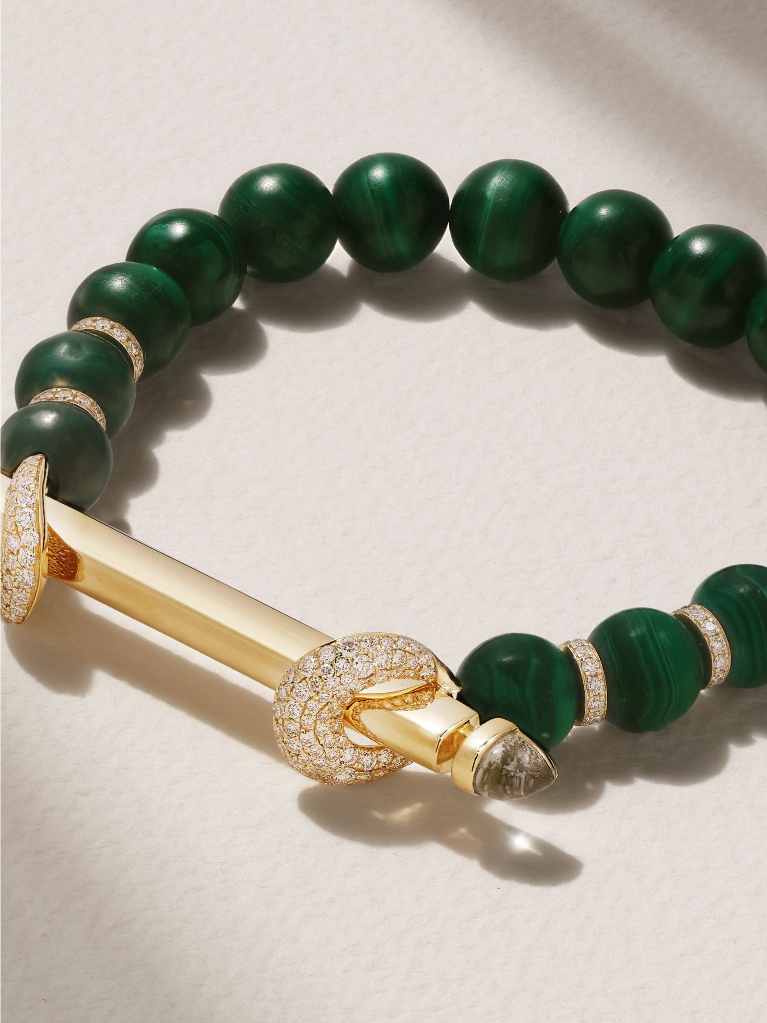 Chakra 18-karat gold multi-stone bracelet Green - 4