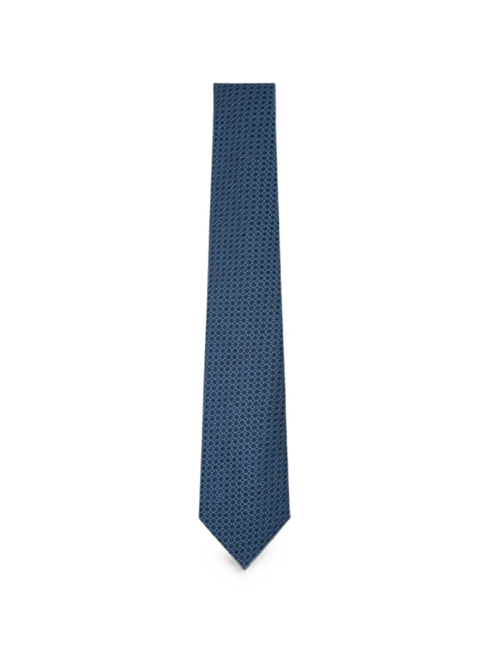 geometric-pattern silk-blend tie - 1