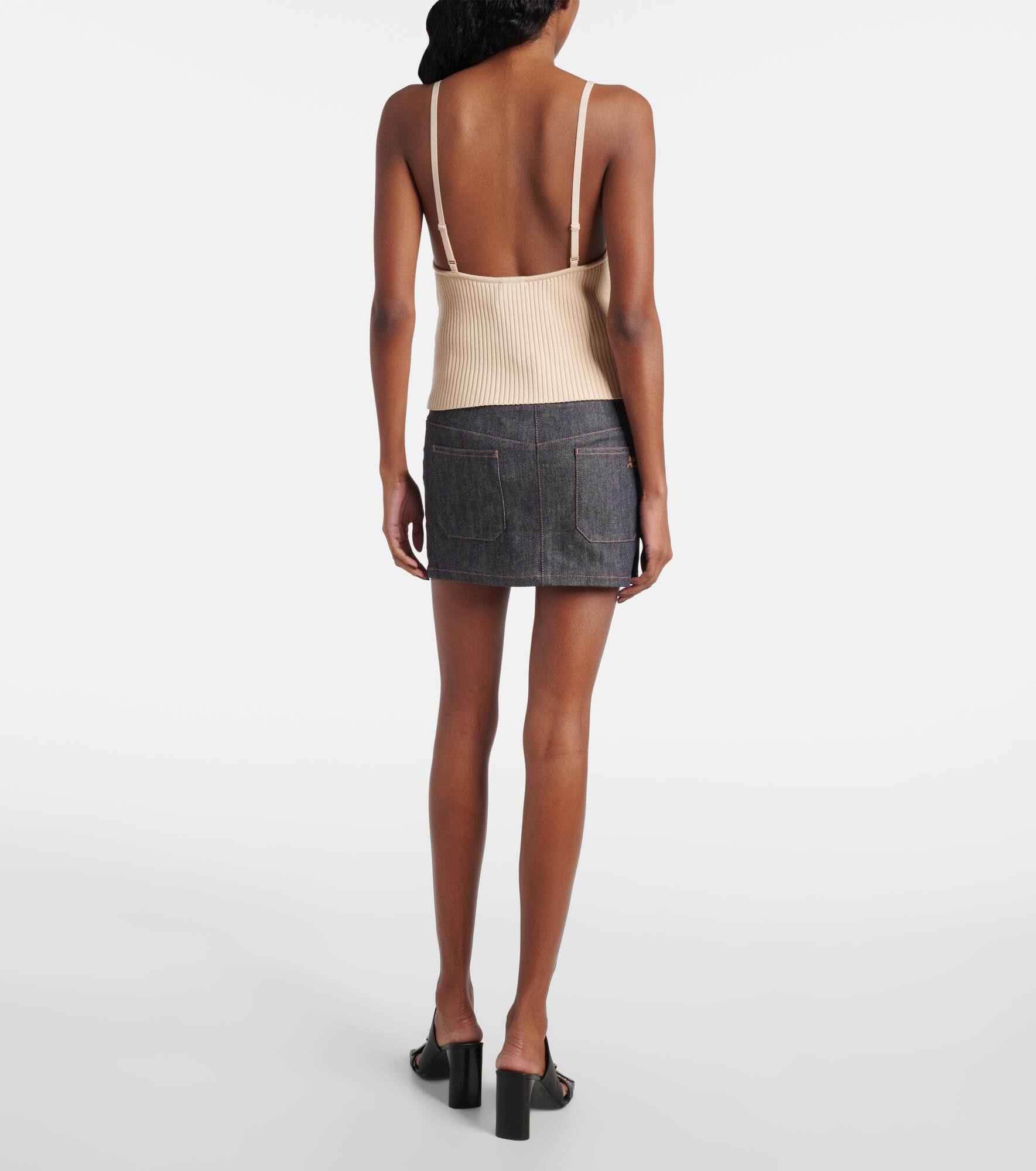 Logo ribbed-knit tank top - 3