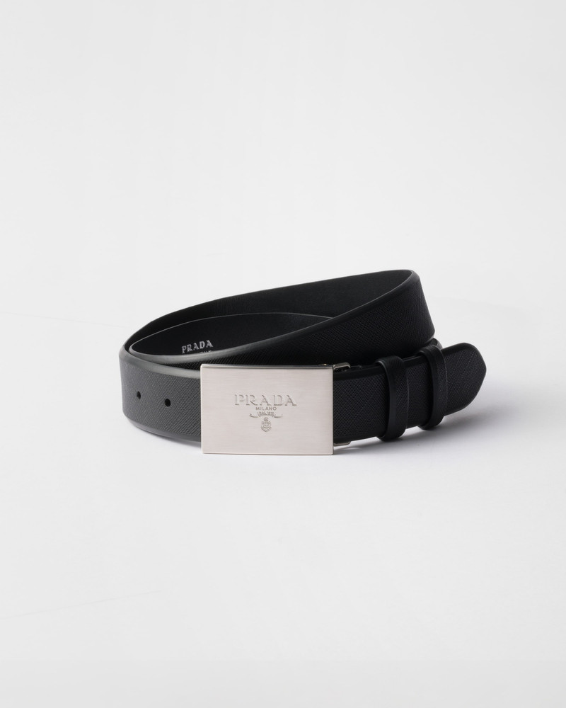 Saffiano leather belt 1
