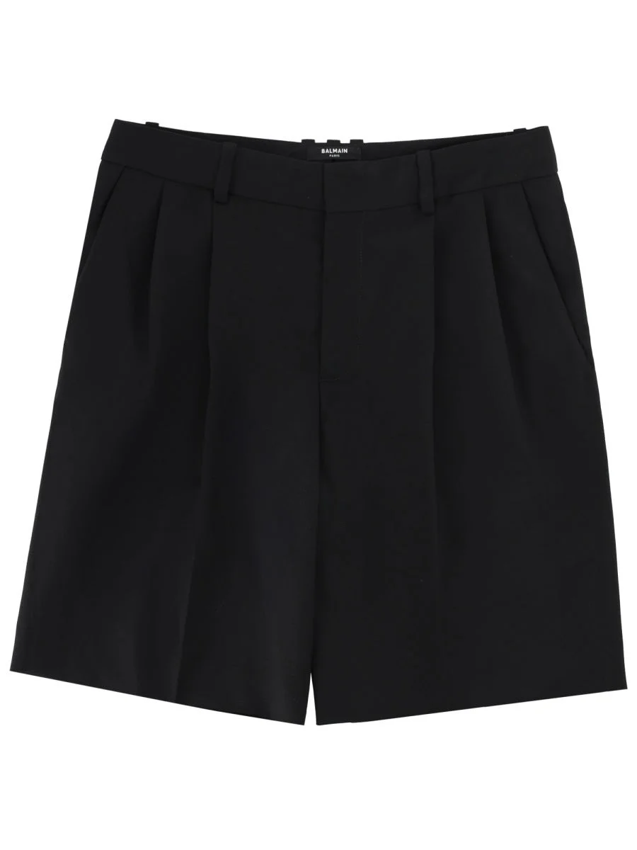 Balmain Men Wool Tailored Shorts - 1