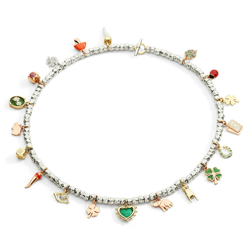 DoDo YELLOW GOLD EYE CHARM, SAPPHIERS & TOPAZ outlook