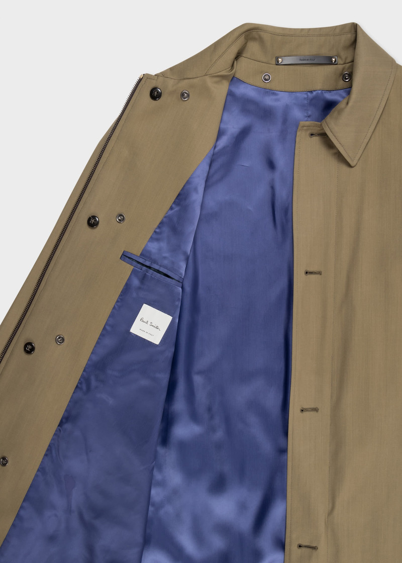 'Green Storm System' Wool Raincoat With Detachable Gilet 3