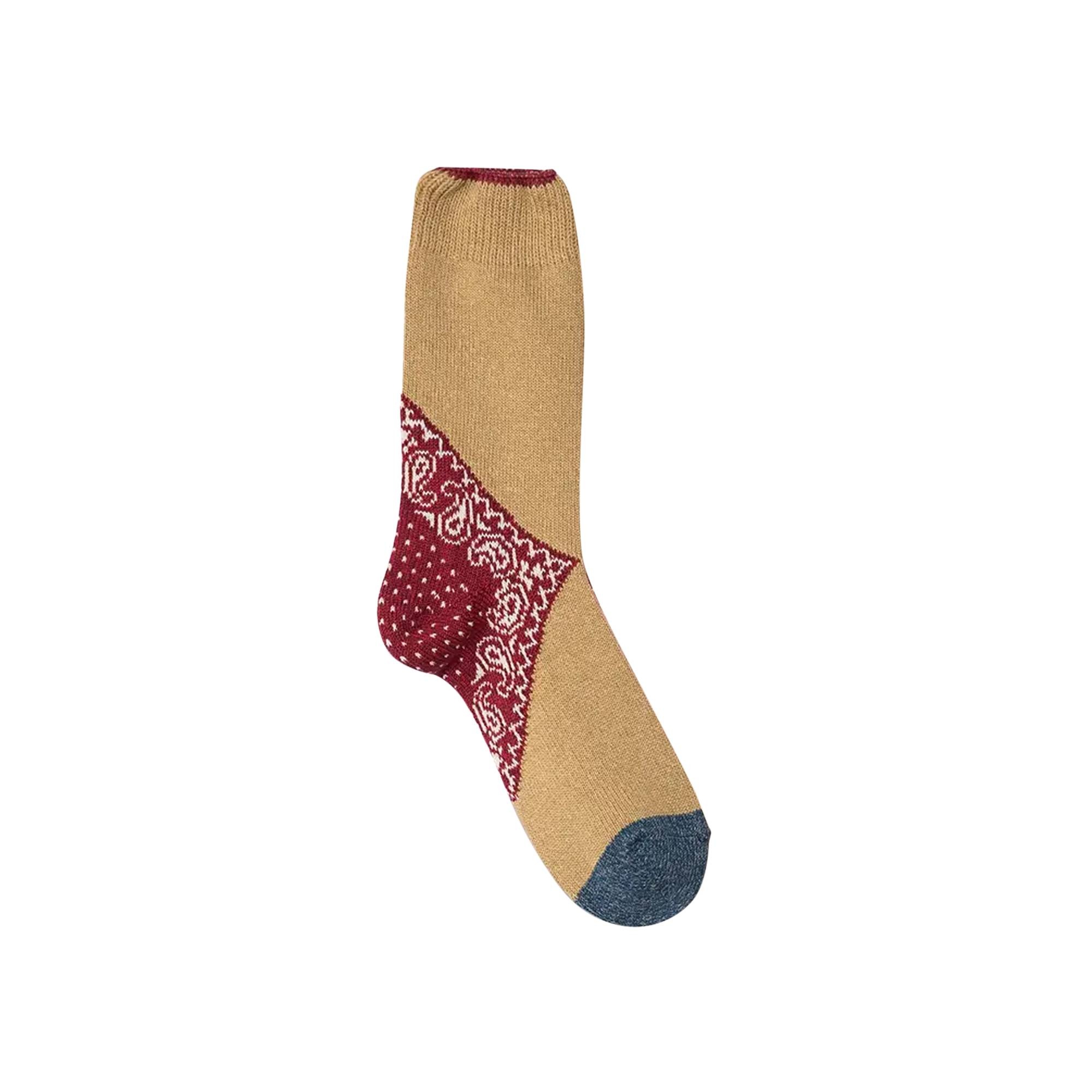 Kapital 96 Yarns Heel Paisley Bandana Socks 'Red' - 2