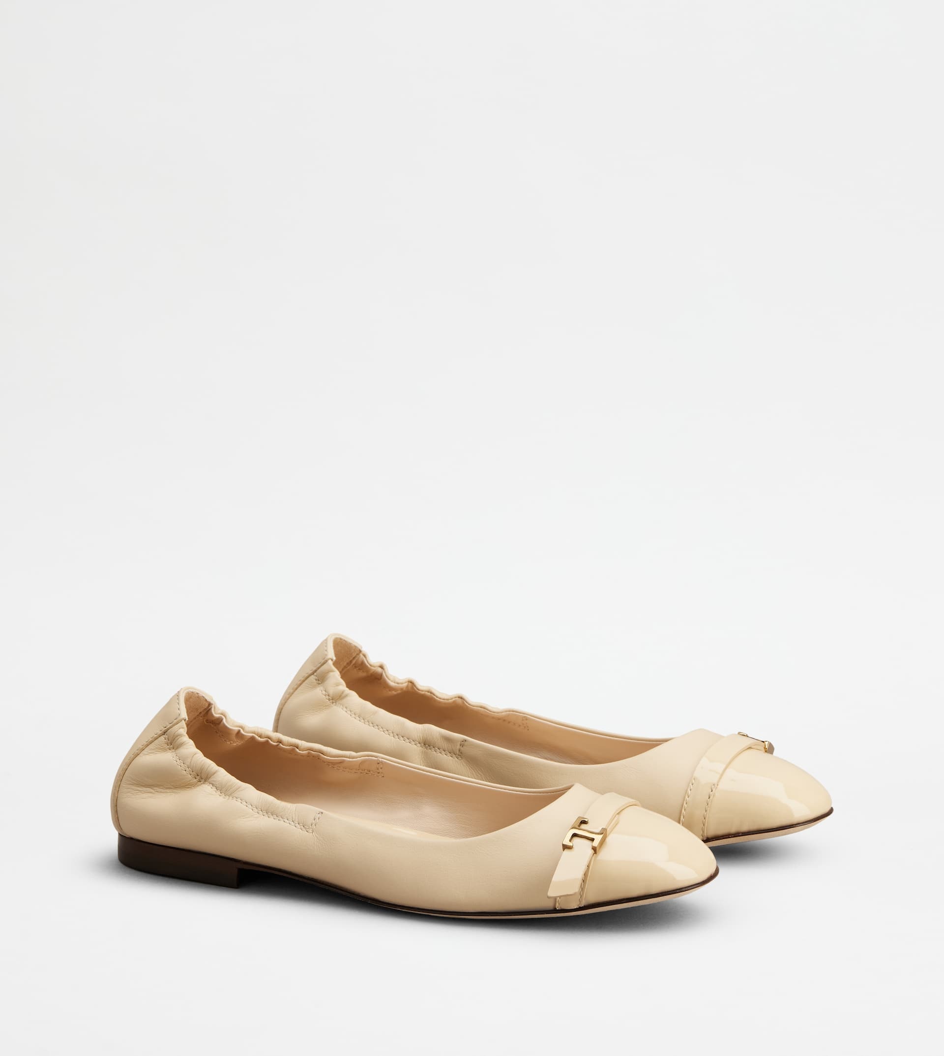 BALLERINAS IN LEATHER - BEIGE - 3
