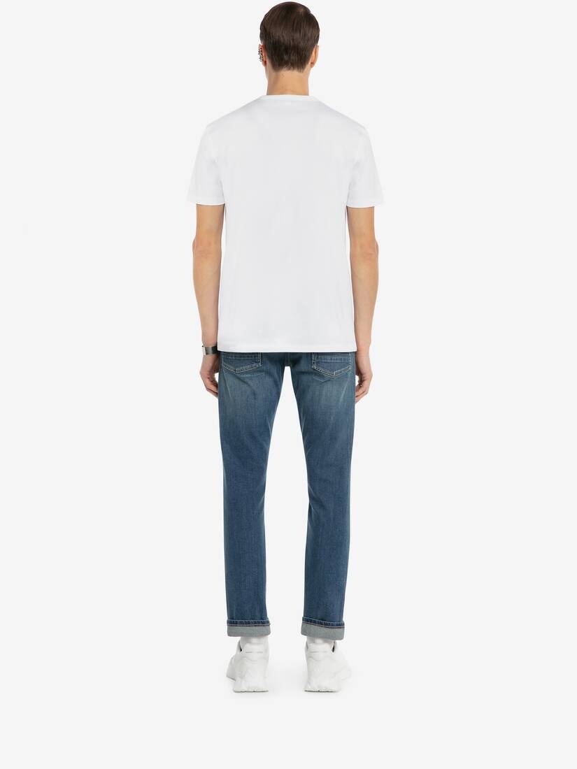 Skull Motif T-shirt in White/multicolour - 4