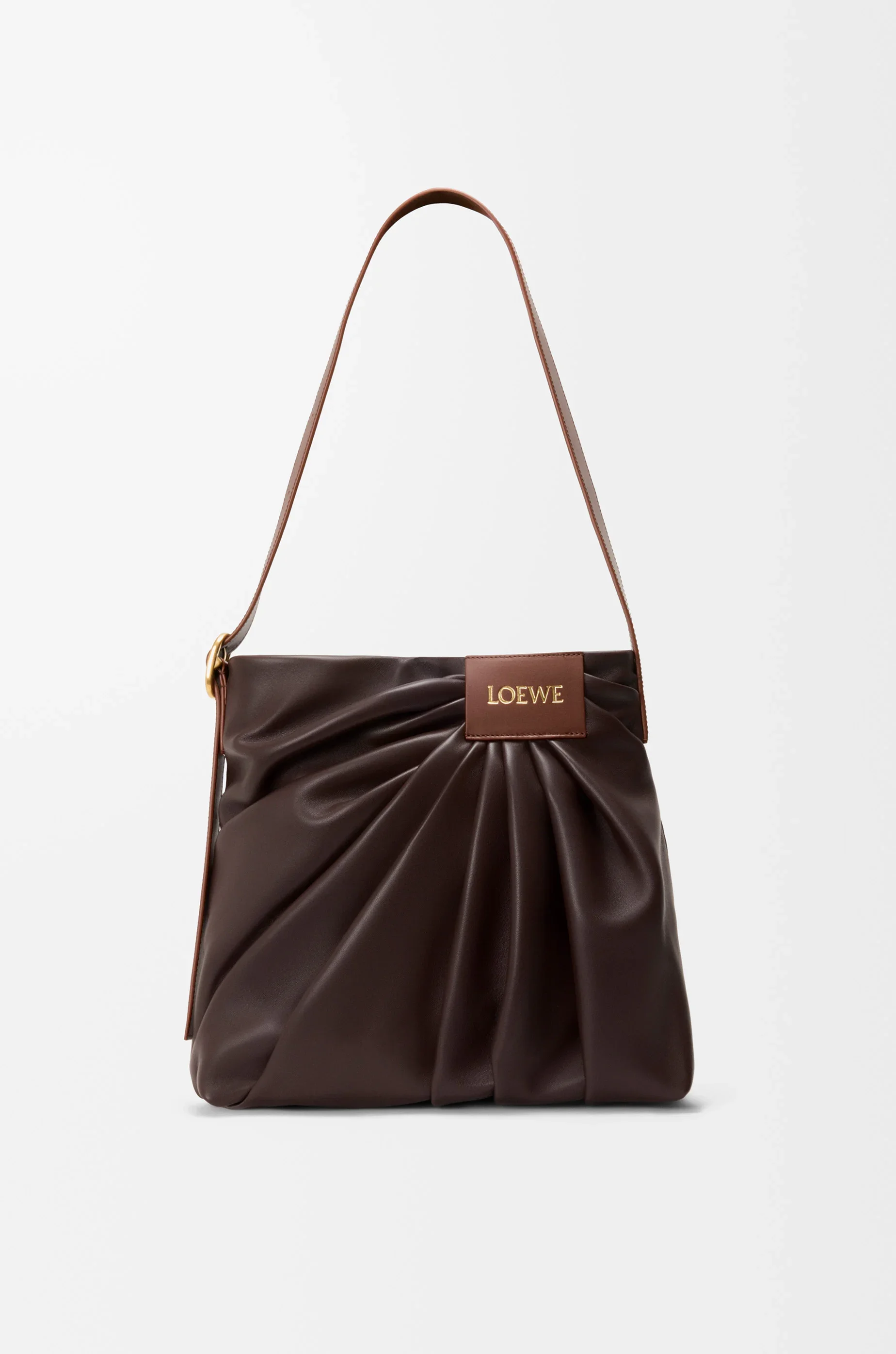 Draped tote in mellow nappa lambskin - 1