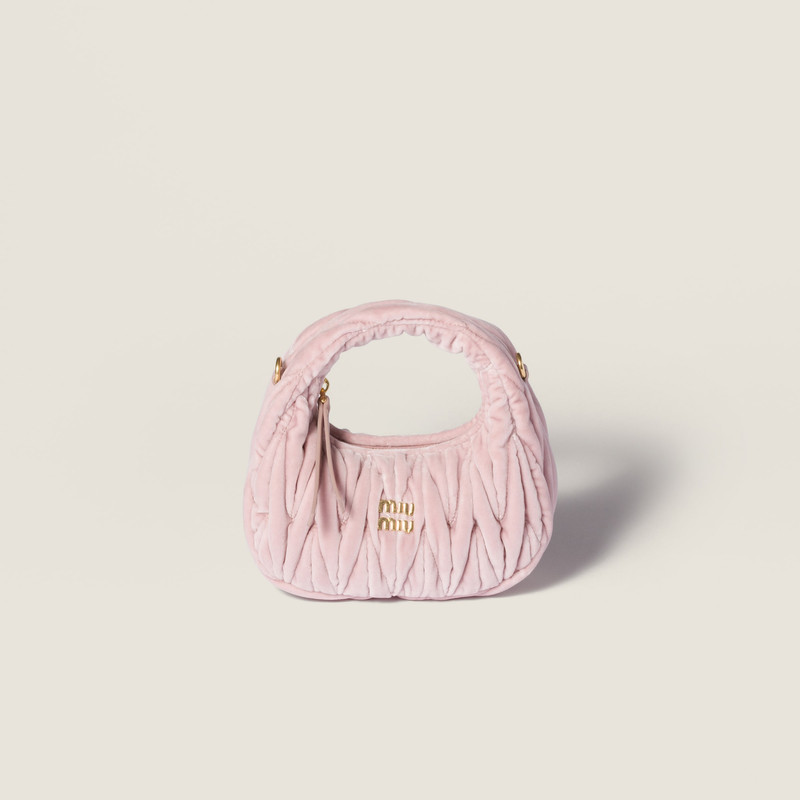 Wander matelassé velvet mini-bag 1