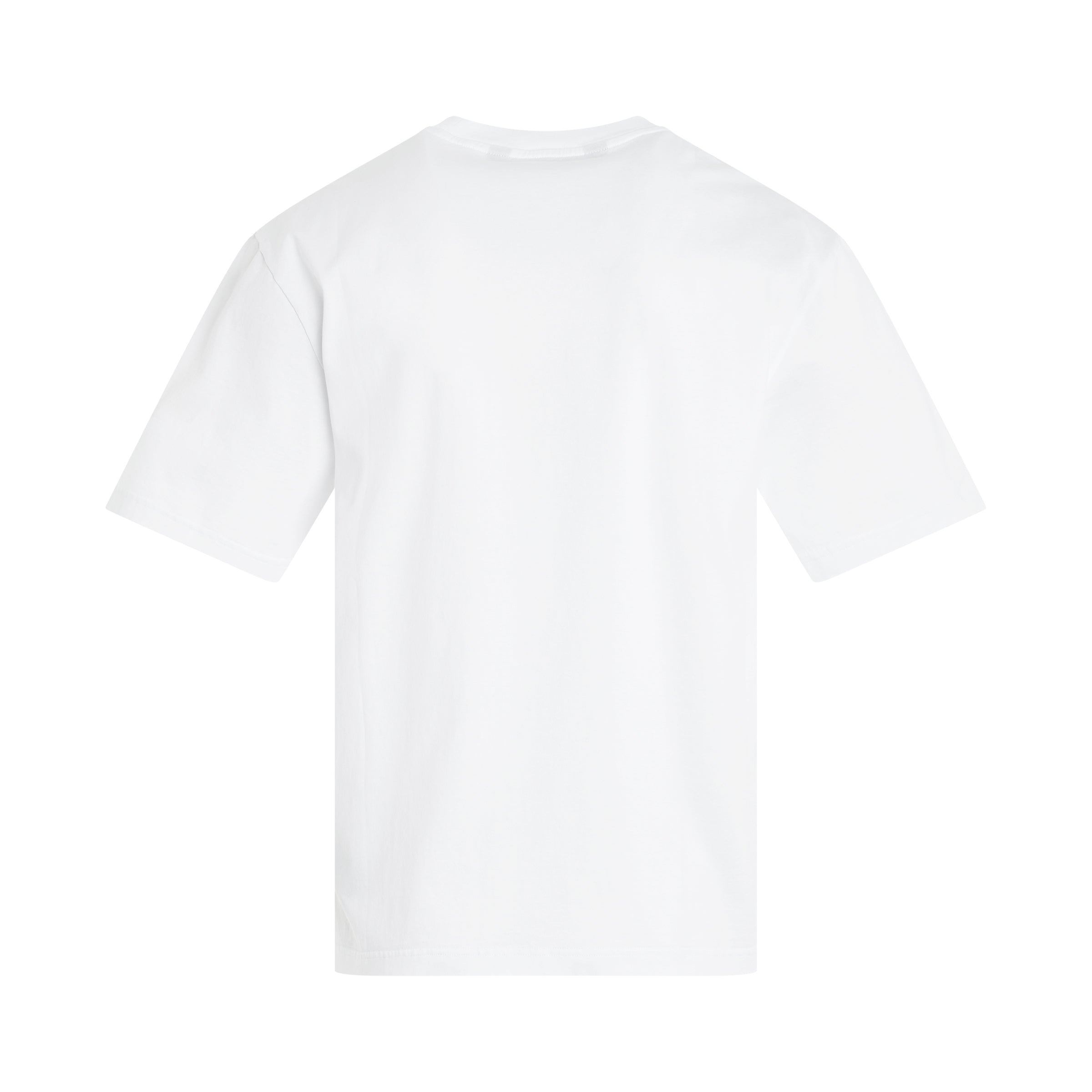 Logo Slim T-Shirt in White Black - 4