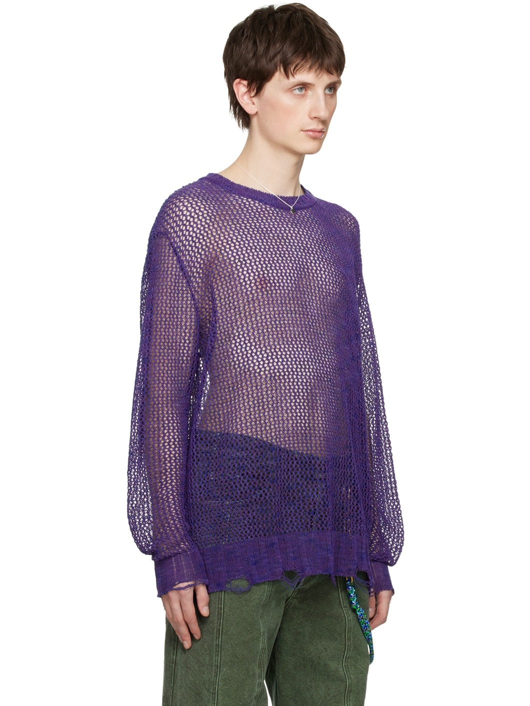 Purple Oversized Sweater - 2